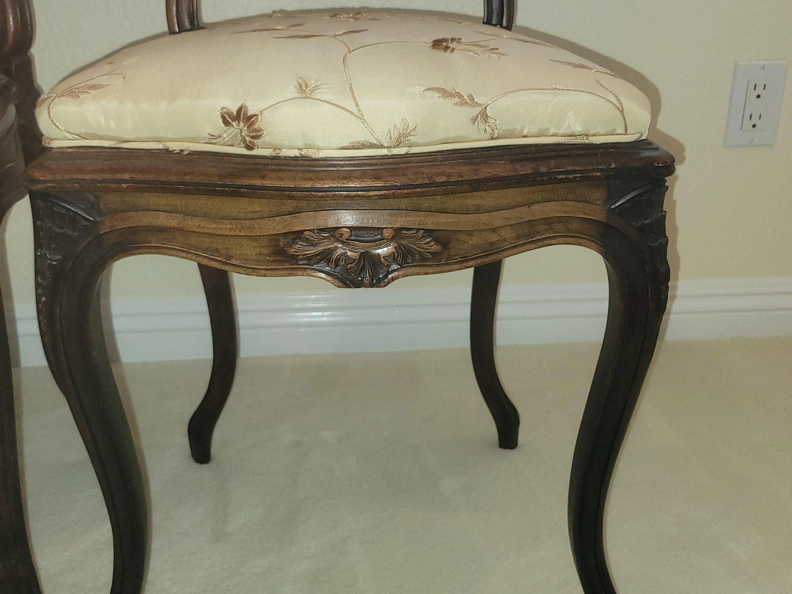 Antique Set of 2 French Accent Petite Chairs - 7