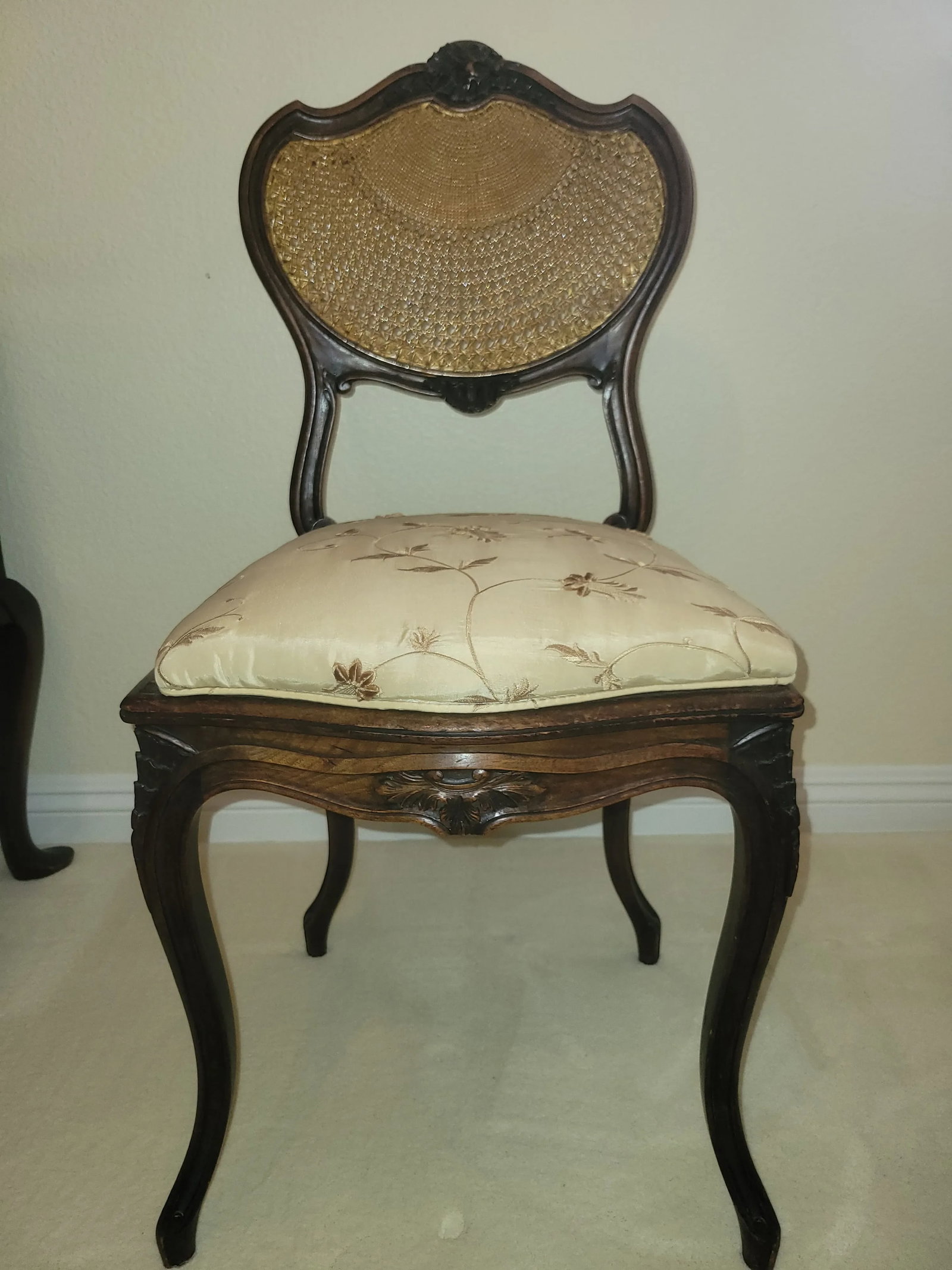 Antique Set of 2 French Accent Petite Chairs - 9