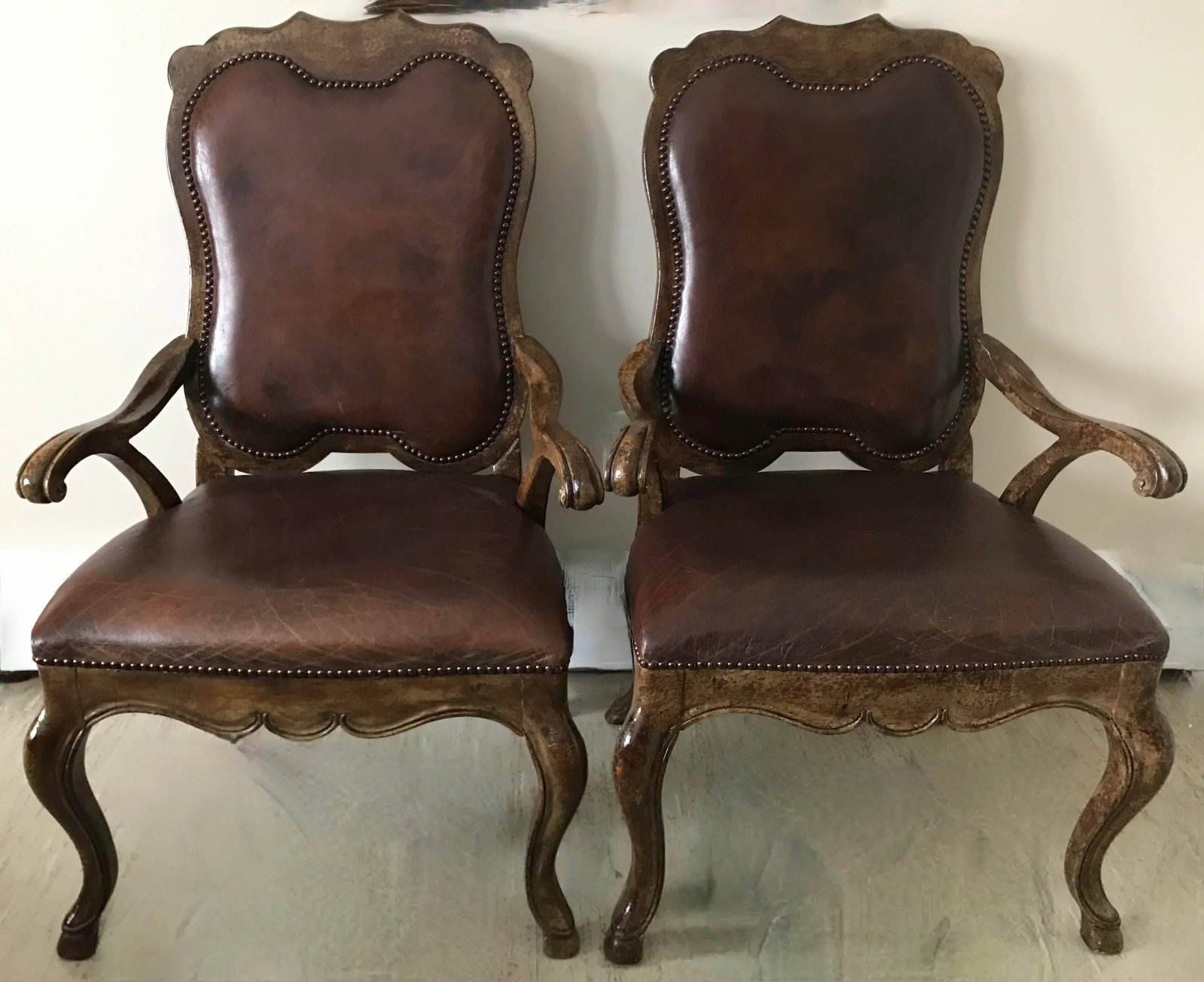 Leather Drexel Heritage Side Chairs- Set of 2 - 10