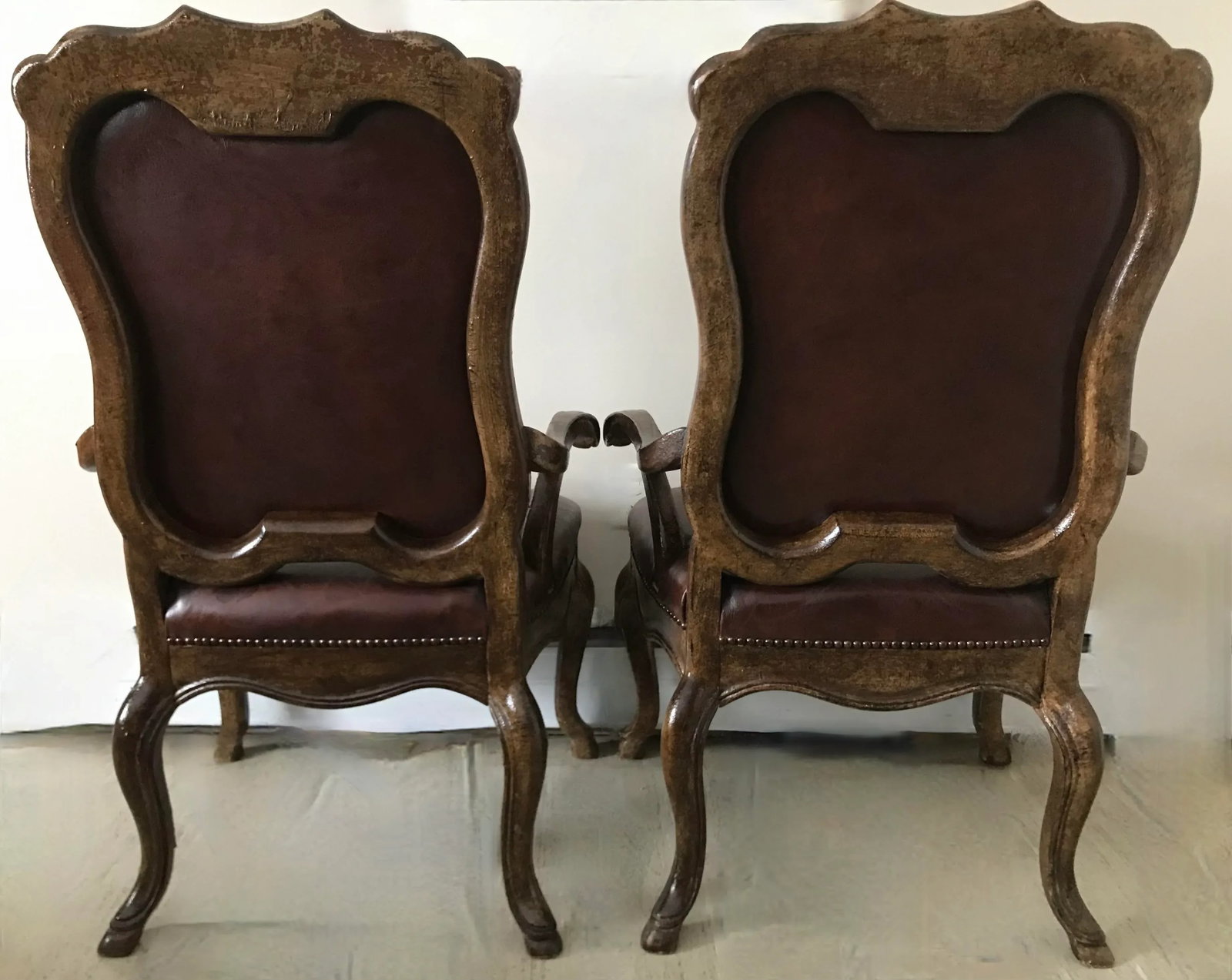 Leather Drexel Heritage Side Chairs- Set of 2 - 2