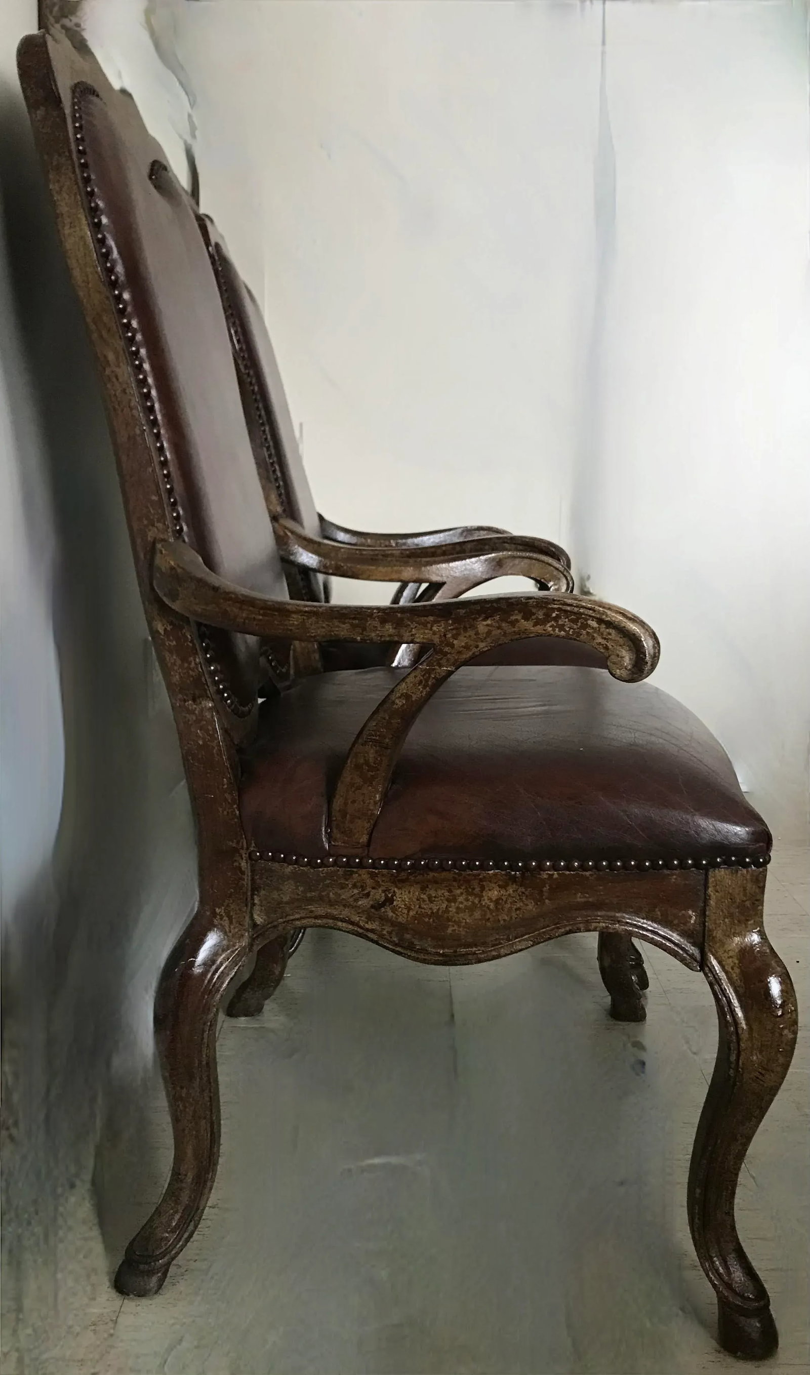 Leather Drexel Heritage Side Chairs- Set of 2 - 3