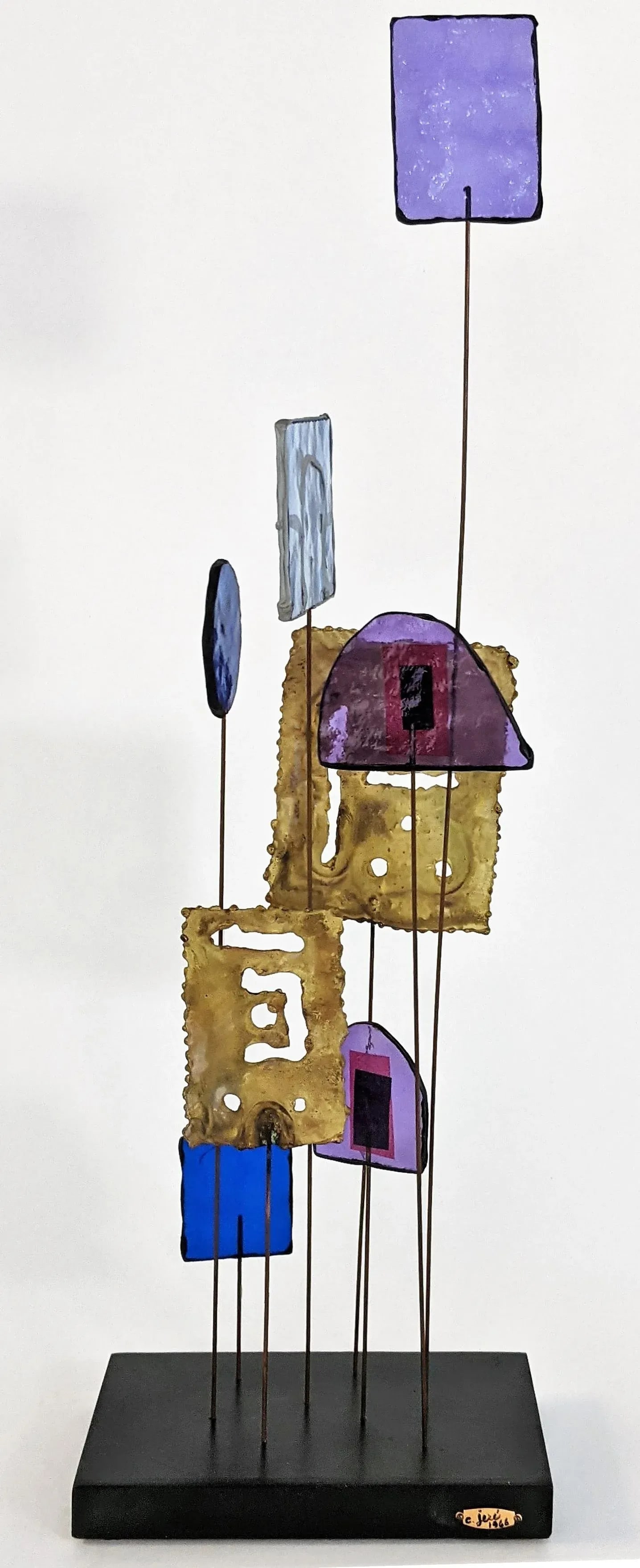 1966 Curtis Jere "Lollypop" Brass & Acrylic Colourful Sculpture - 12