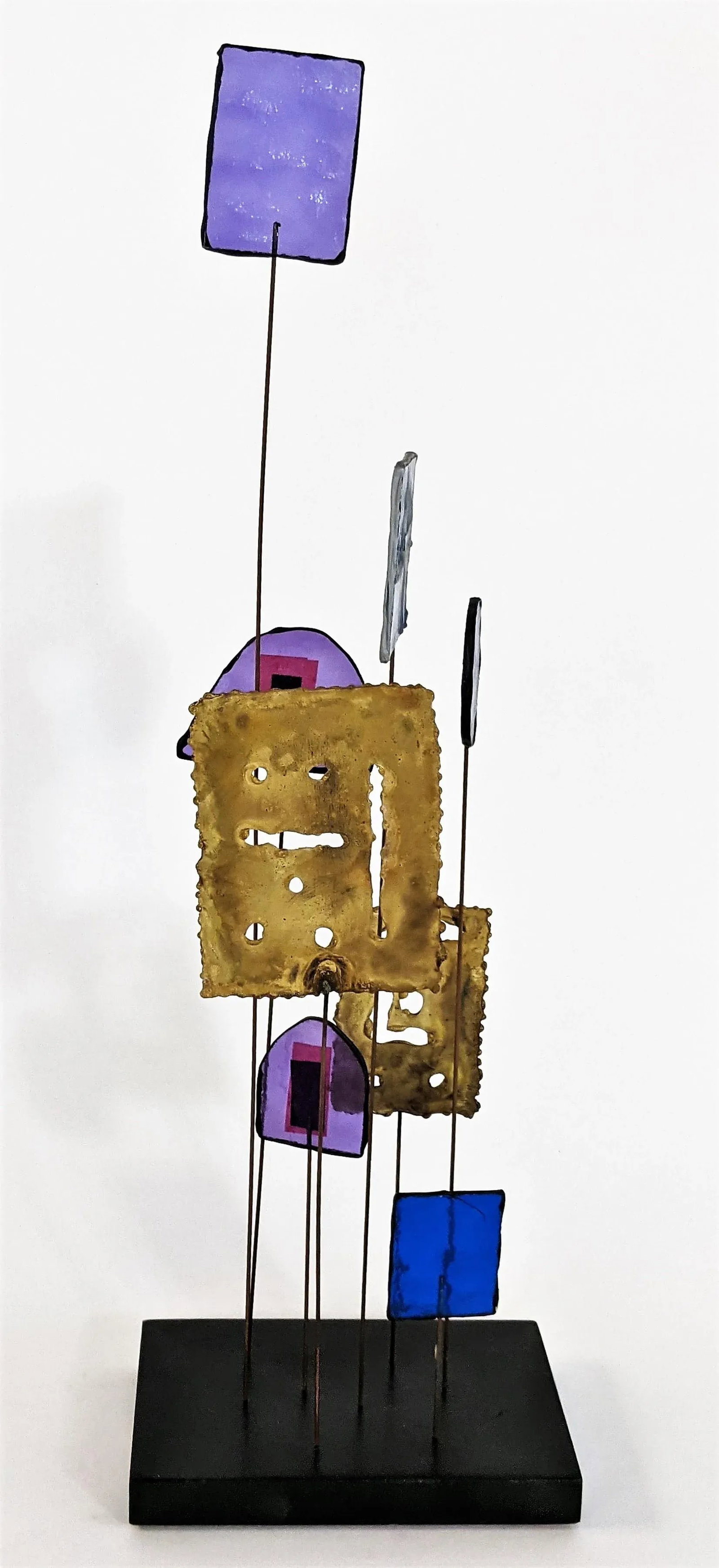 1966 Curtis Jere "Lollypop" Brass & Acrylic Colourful Sculpture - 3