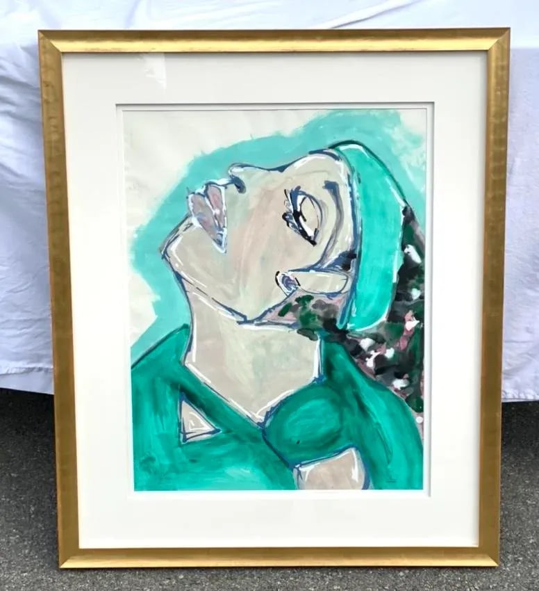 "Candy Perfume Girl" Contemporary Original Framed Mixed Media Expressionist Portrait Painting by Zac - 12