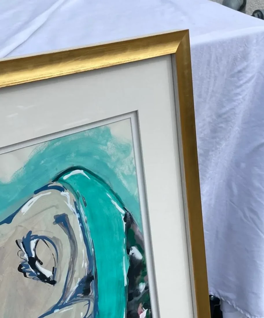 "Candy Perfume Girl" Contemporary Original Framed Mixed Media Expressionist Portrait Painting by Zac - 5