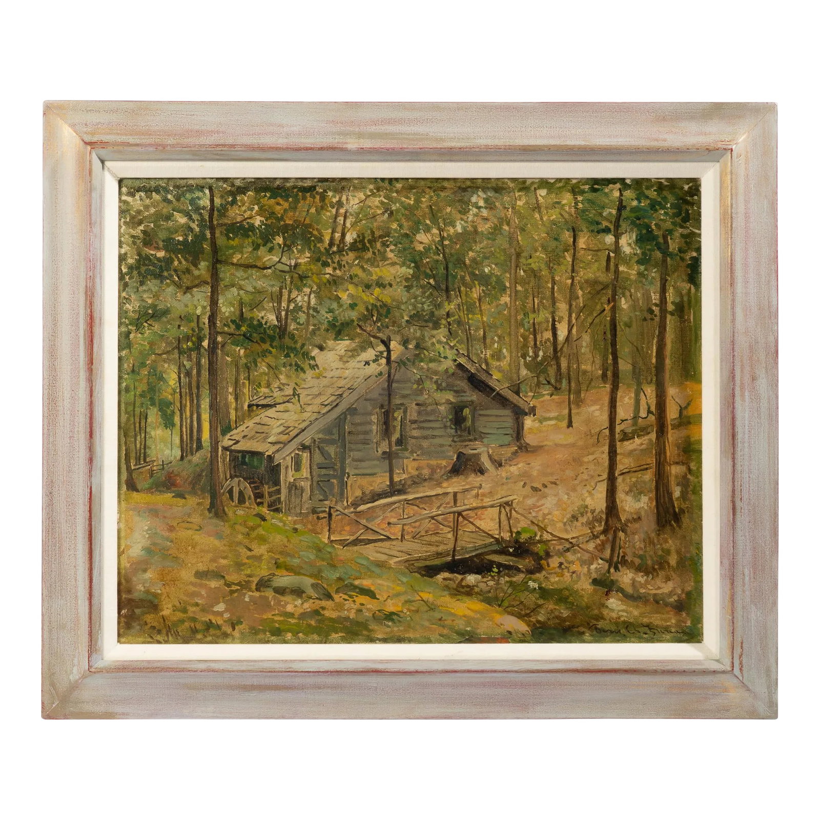 1930s American School Landscape Oil Painting Cornelius Christian Zwaan, Framed (1 of 7)