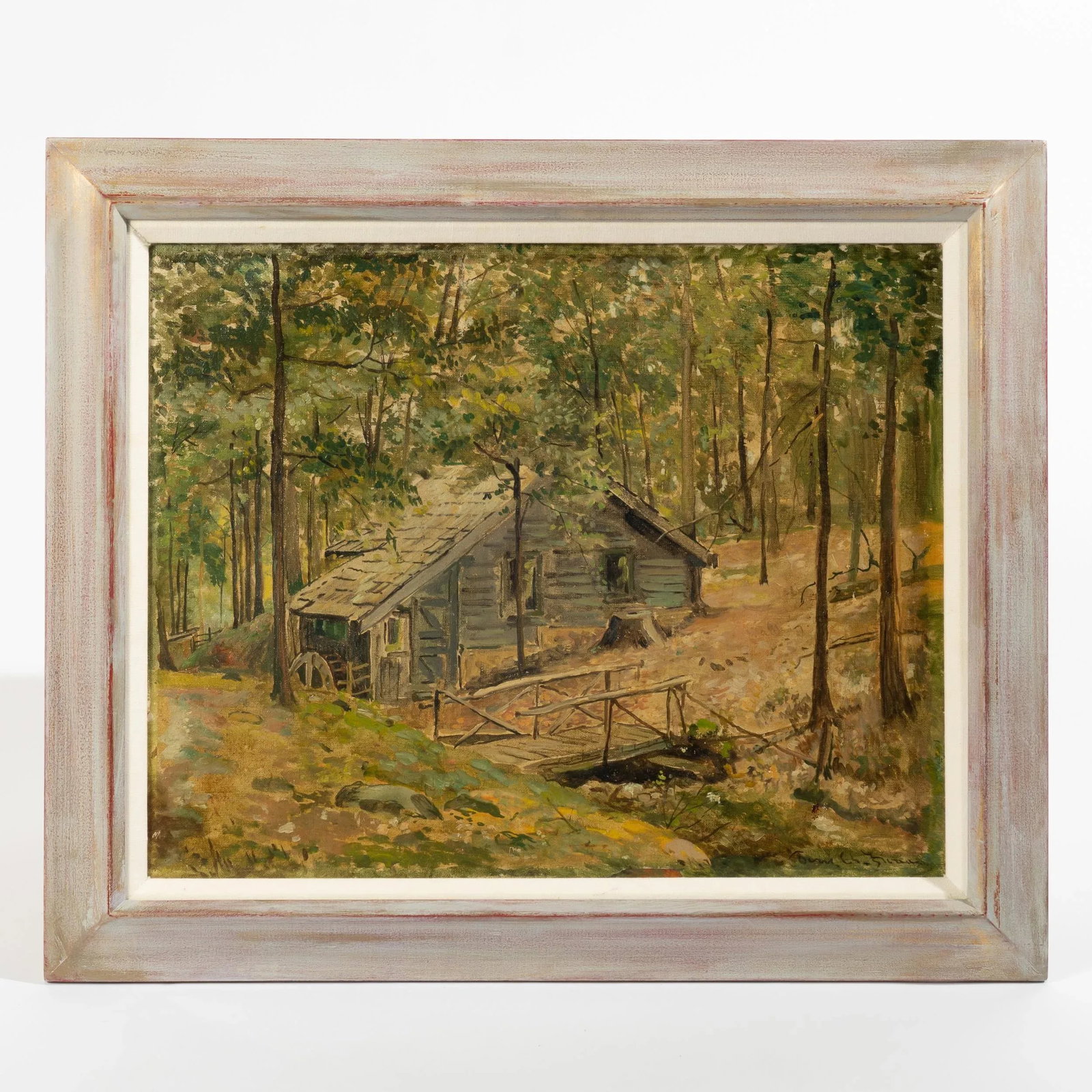 1930s American School Landscape Oil Painting Cornelius Christian Zwaan, Framed - 7