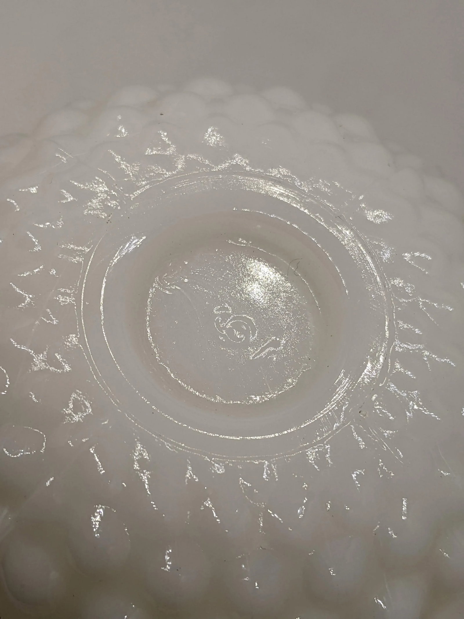 Vintage Hobnail Milk Glass Bud Vase - 4