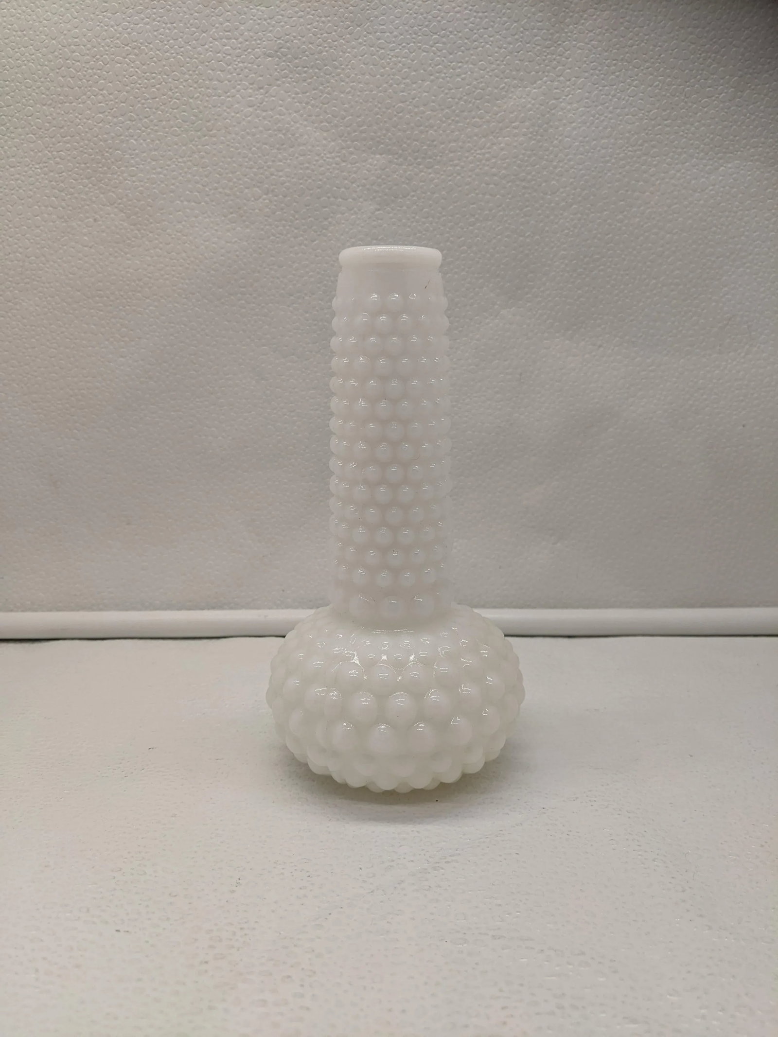 Vintage Hobnail Milk Glass Bud Vase - 5