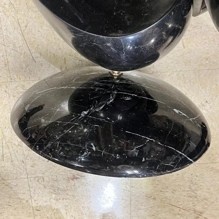 Large Abstract Mid Century Black Marble Sculpture by Ellen Brenner Sorensen - 5