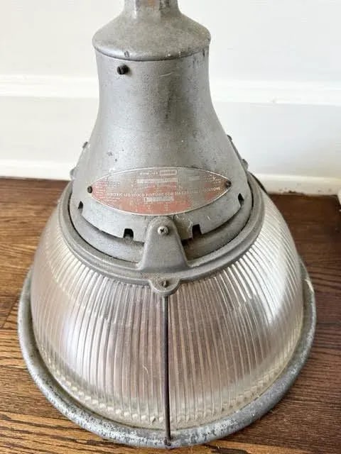 Vintage Early 20th Century Crouse Hinds Holophane Pendant - 6