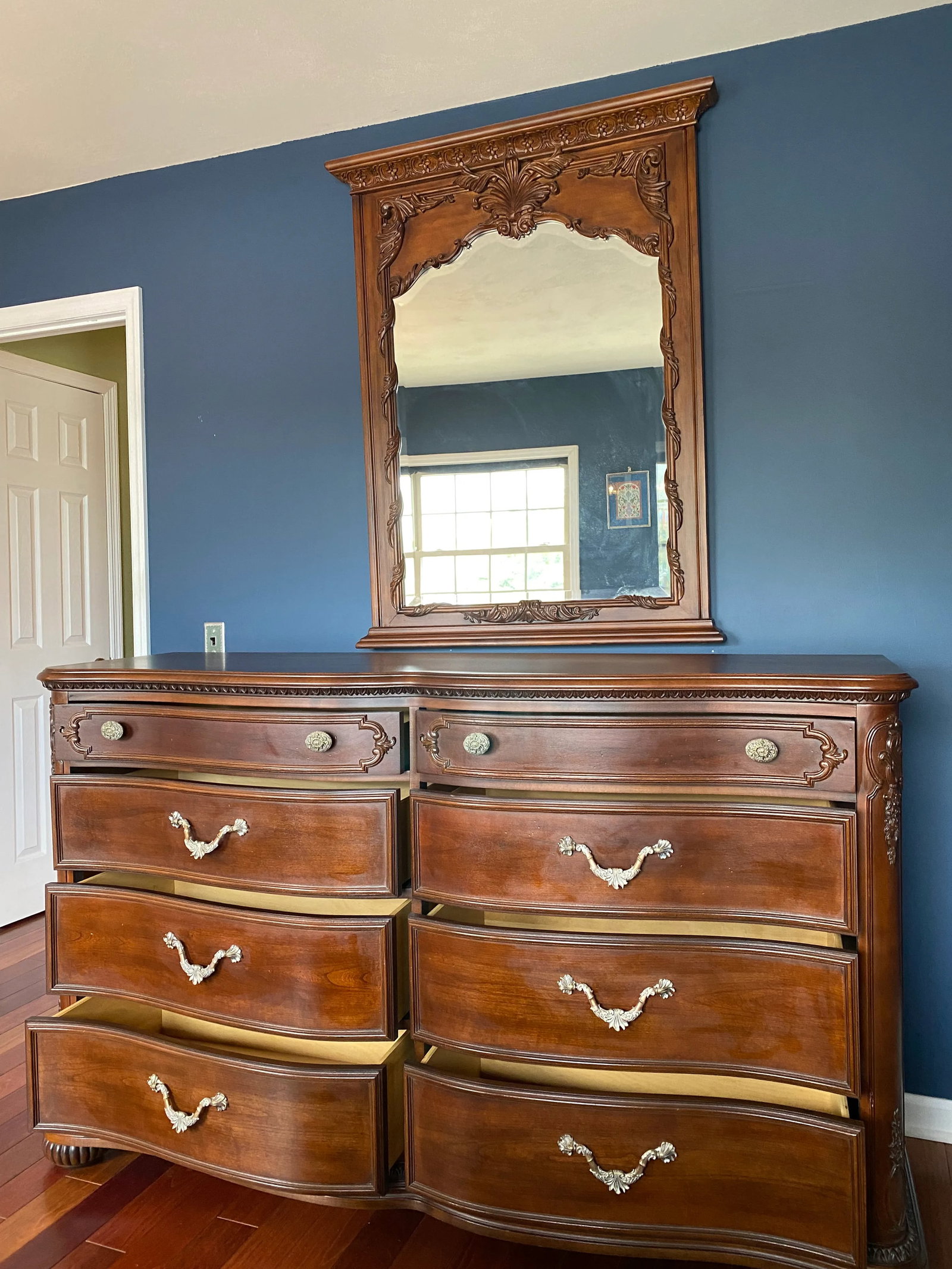 2000s American Drew Console Wall Mirror - 10