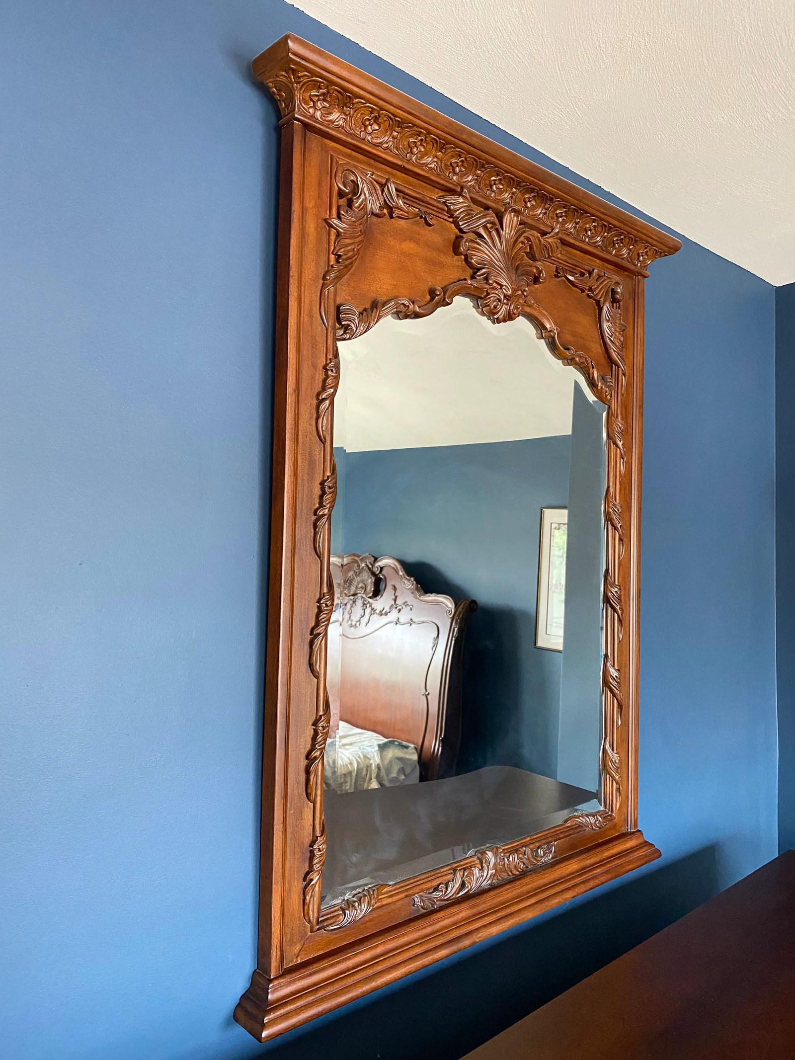 2000s American Drew Console Wall Mirror - 3
