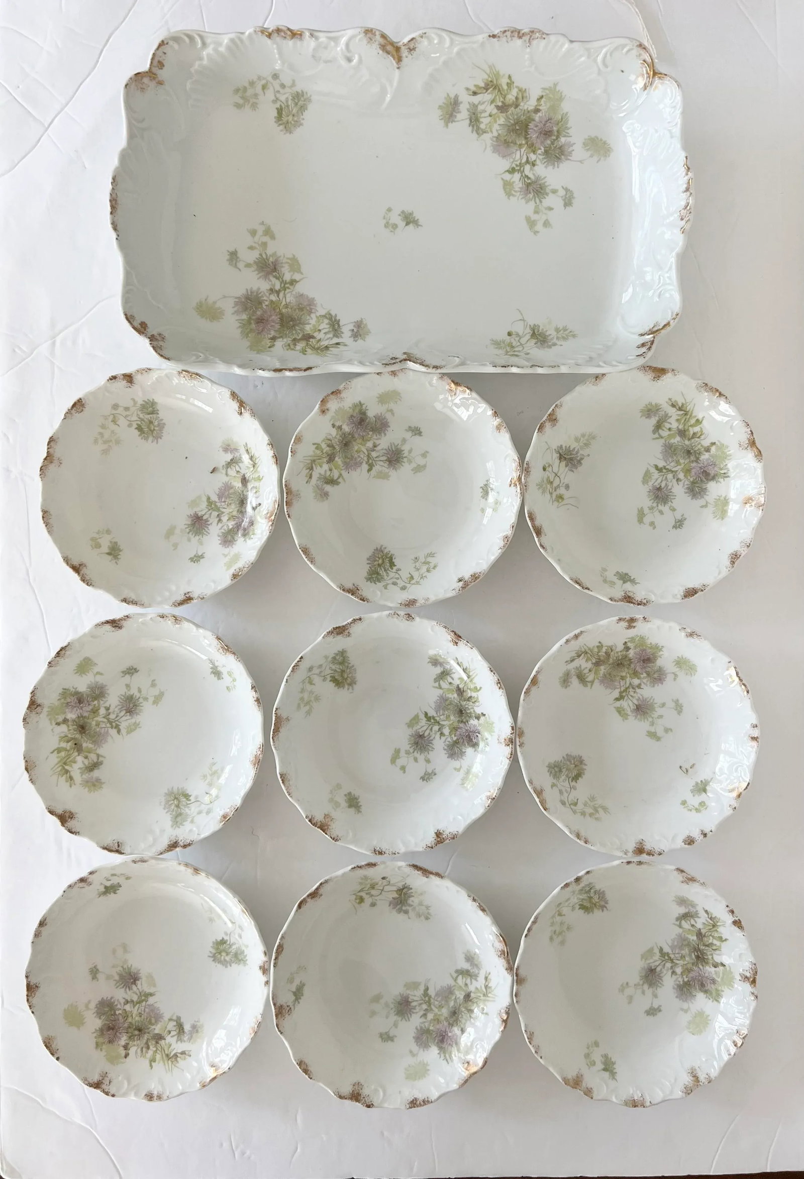 Porcelain Floral Berry Set - Set of 10 - 11