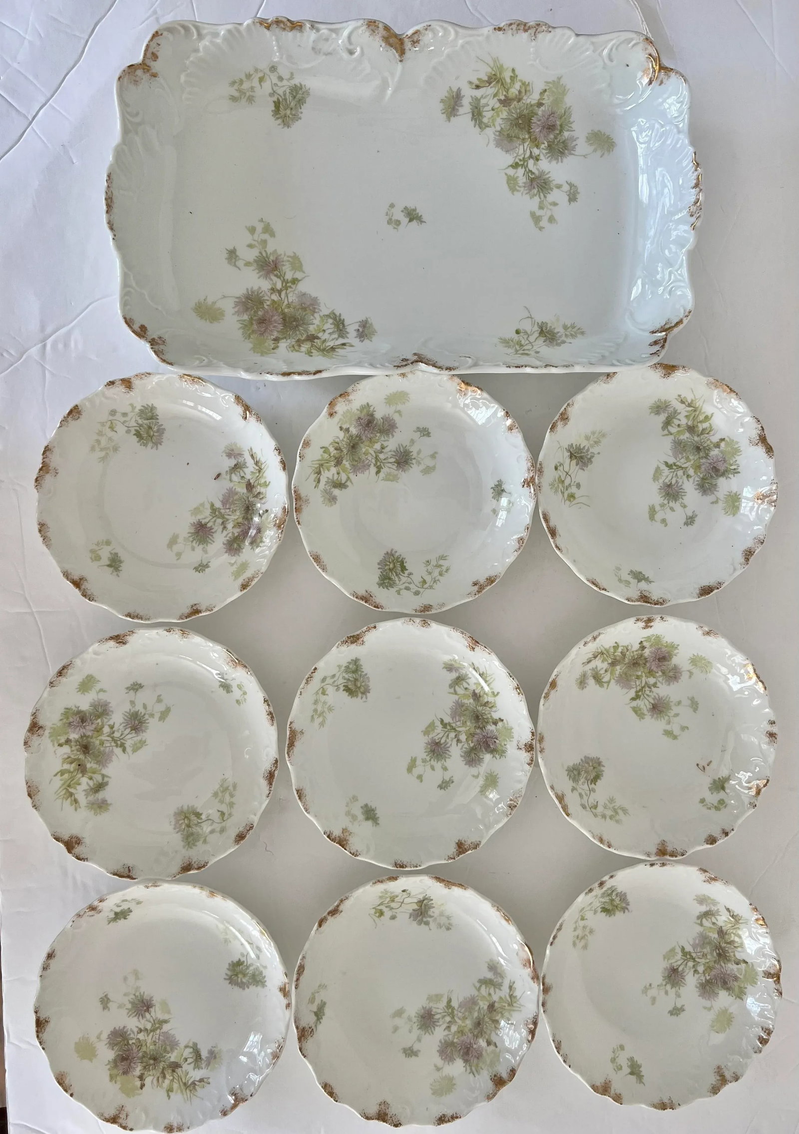 Porcelain Floral Berry Set - Set of 10 - 9