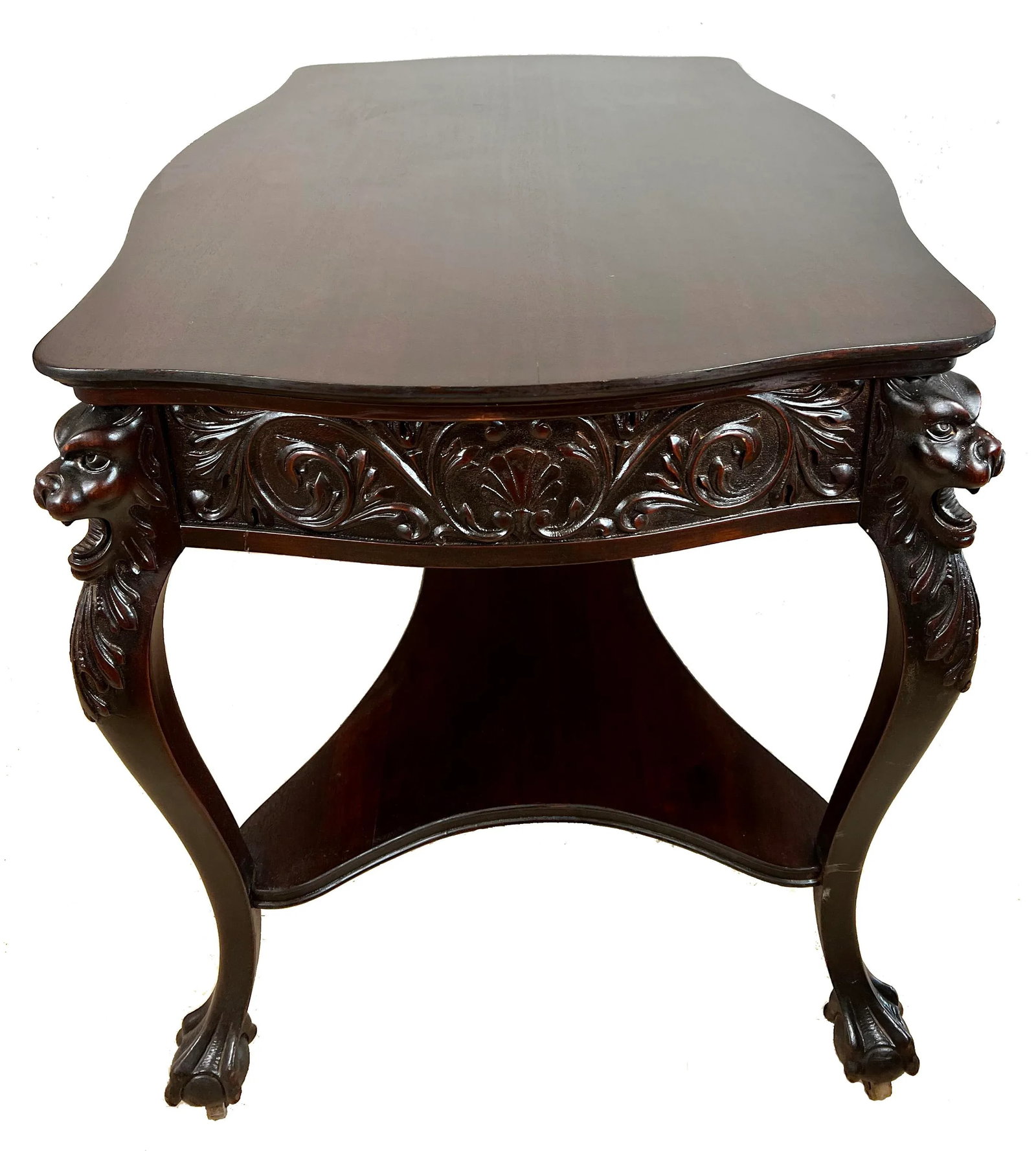 Antique C 1900 Rj Horner Style Dragon Desk - 3