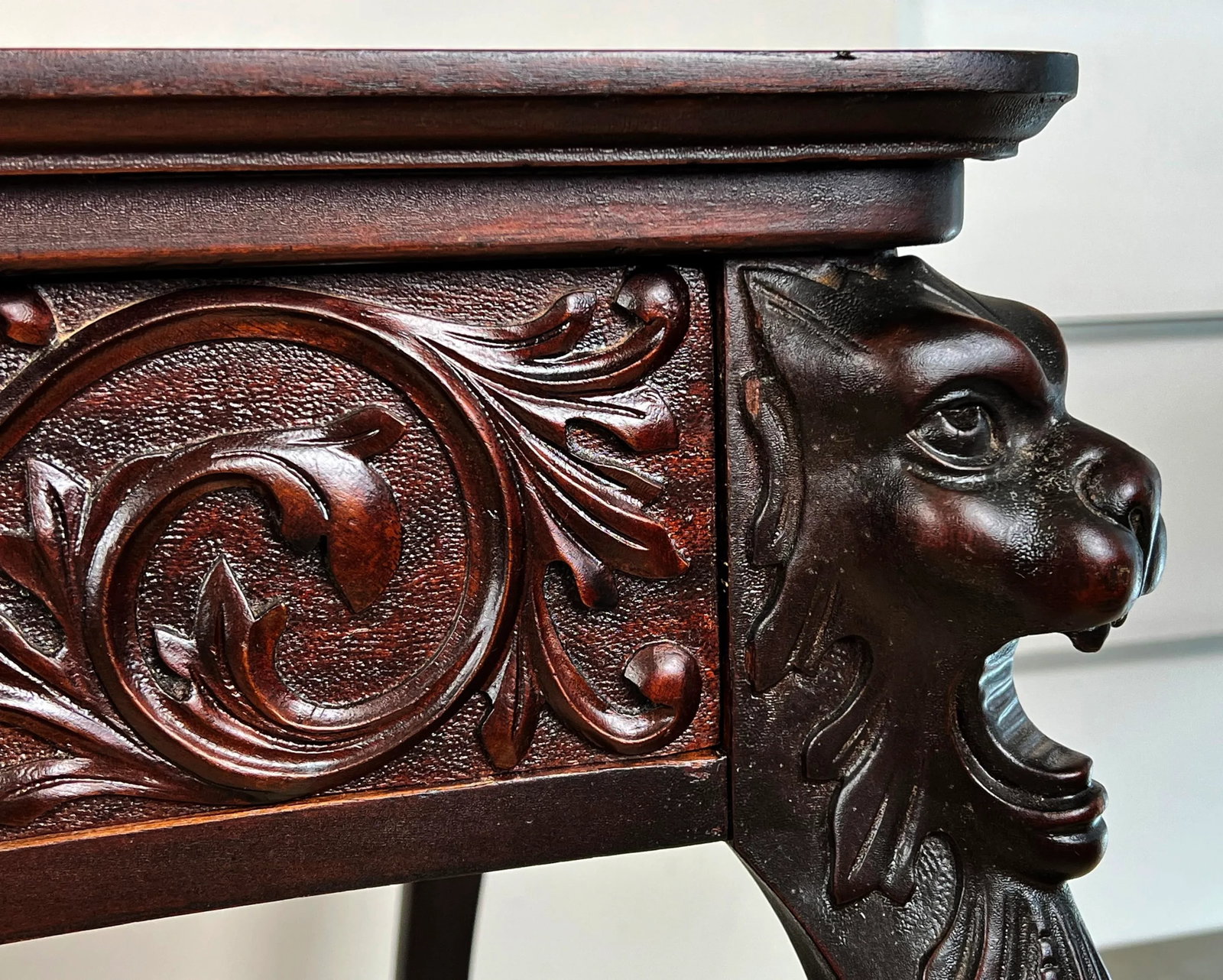 Antique C 1900 Rj Horner Style Dragon Desk - 6