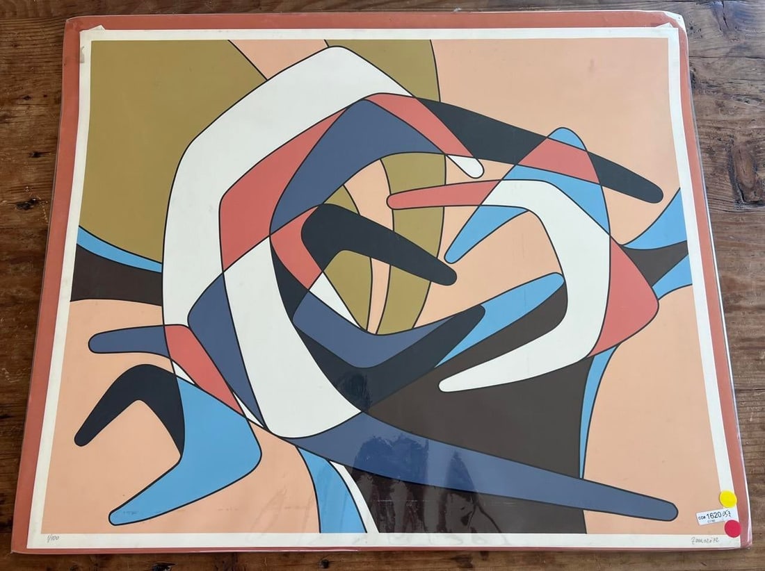 Giorgio Zennaro Vintage Abstract Silkscreen, Signed - 5