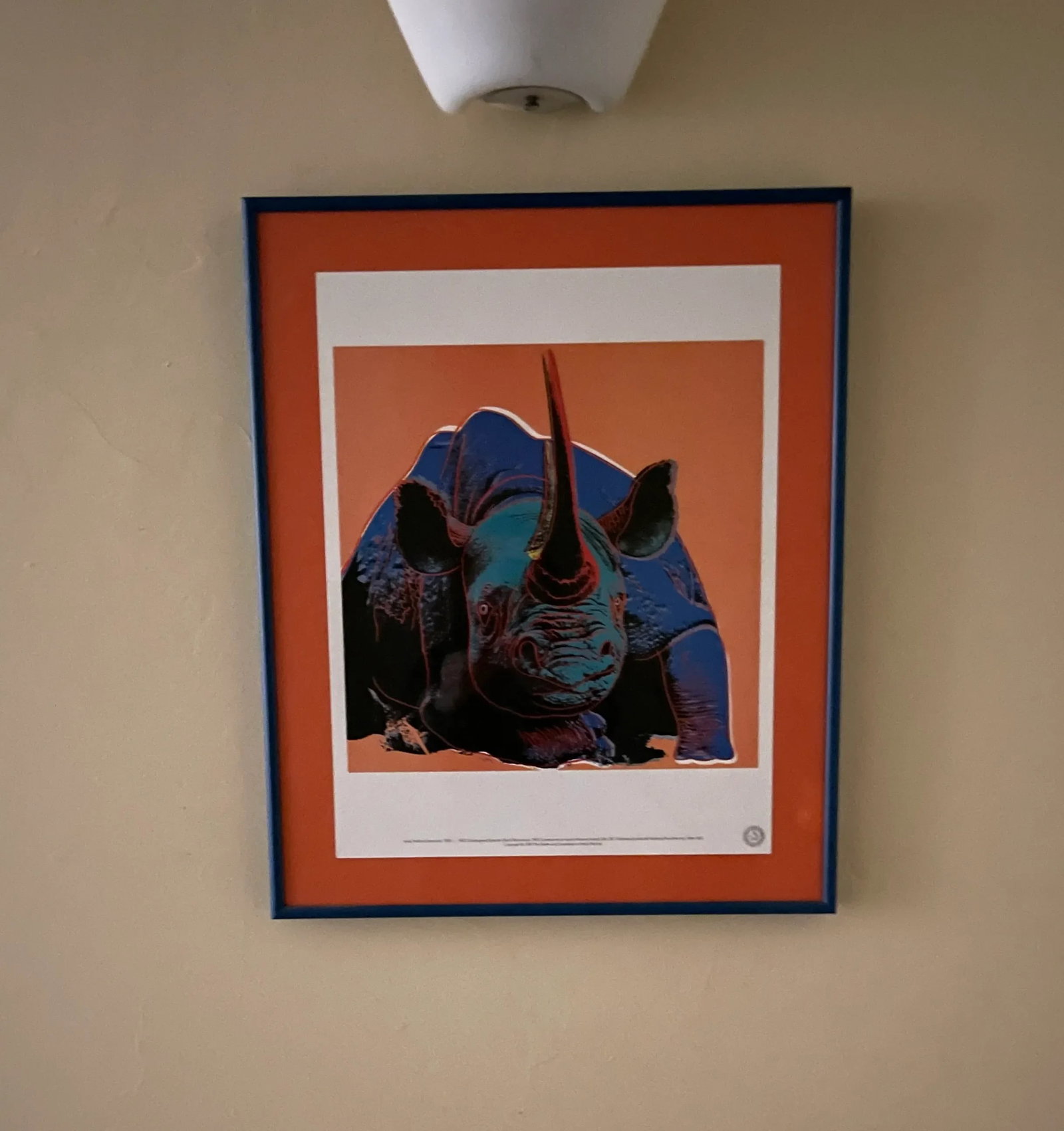 Andy Warhol Vintage 1989 Endangered Species Rhinoceros Framed Lithograph Print - 4