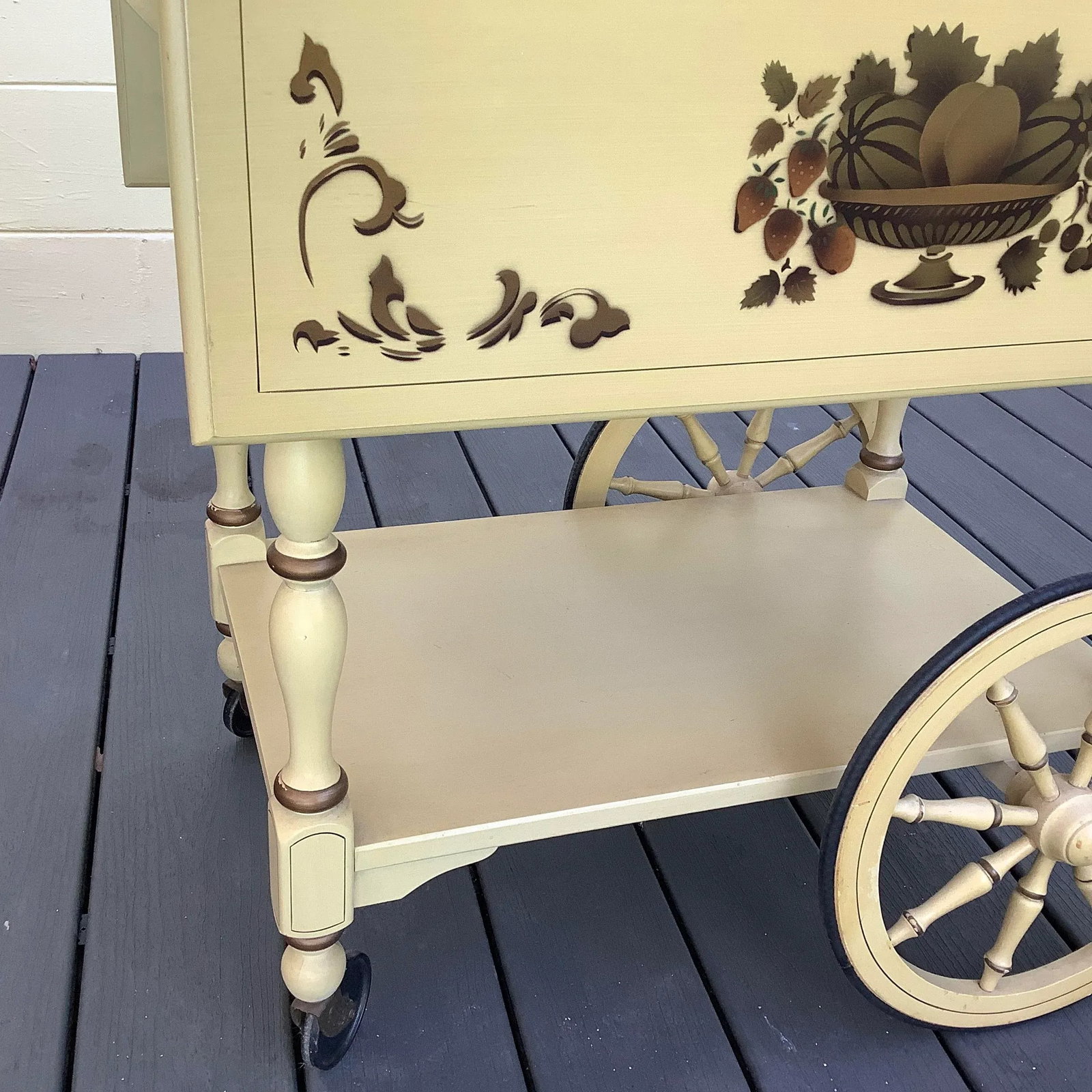 1950s Vintage Heywood Wakefield Tea Cart - 2