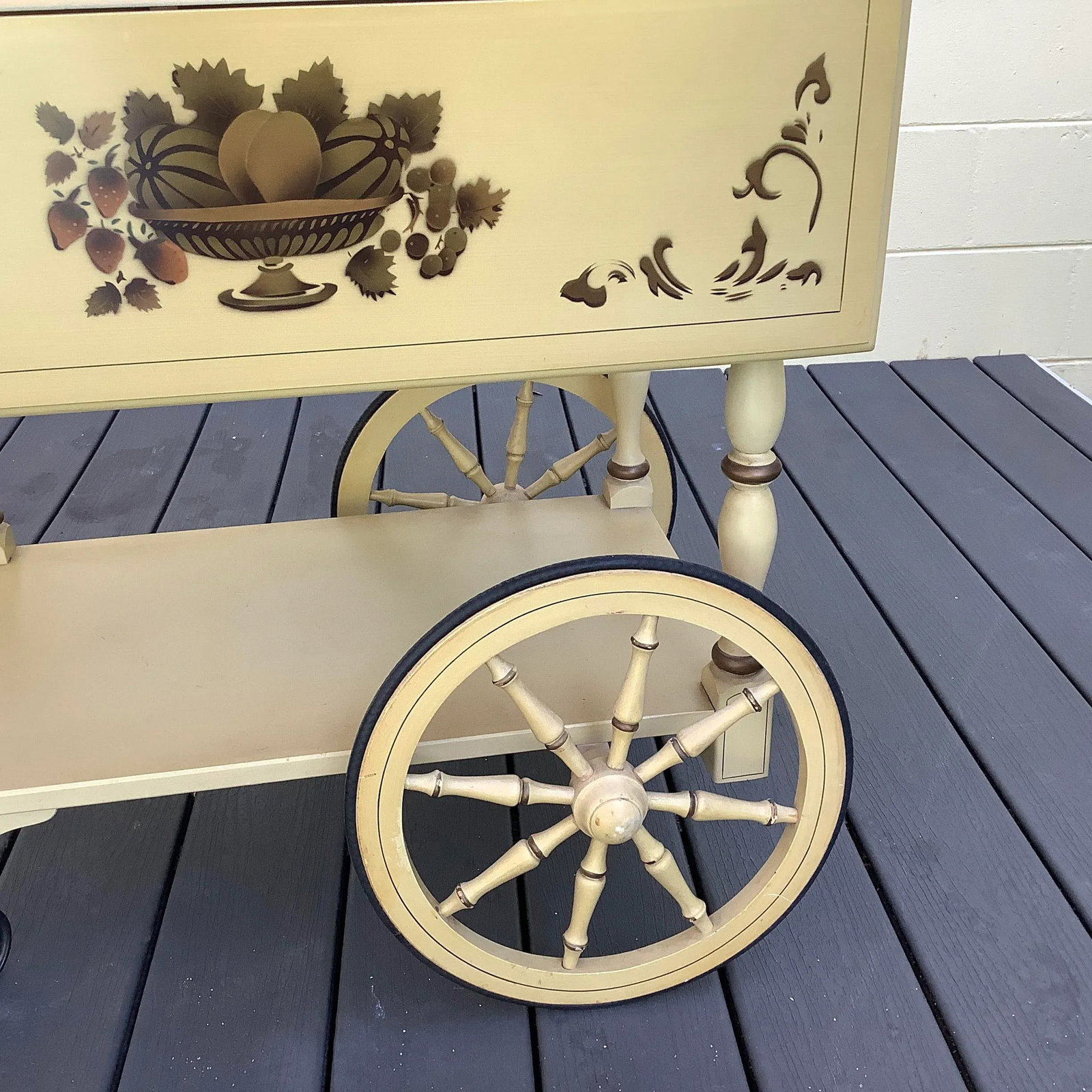 1950s Vintage Heywood Wakefield Tea Cart - 3
