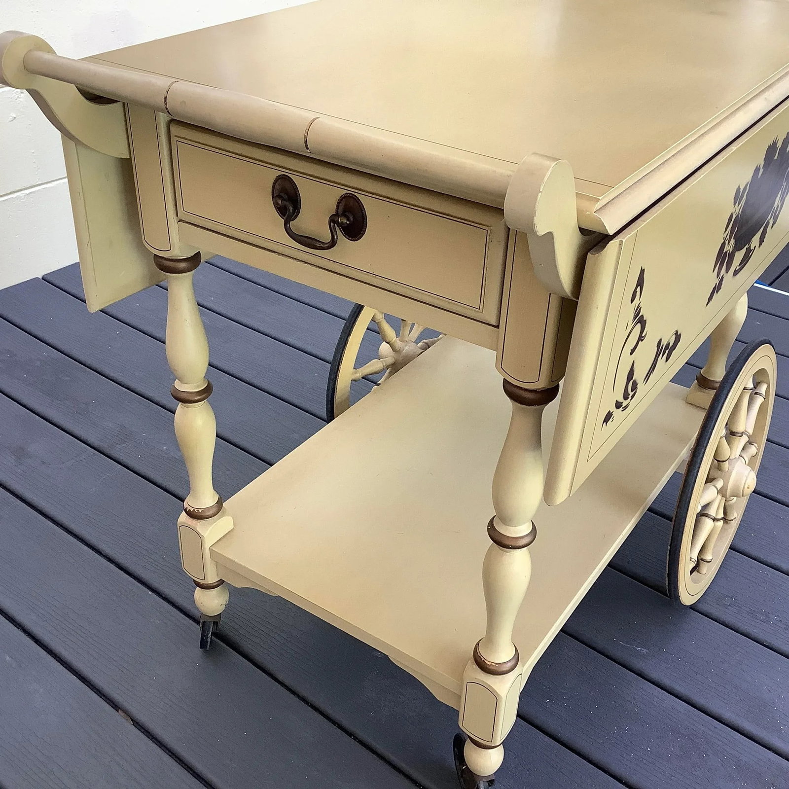 1950s Vintage Heywood Wakefield Tea Cart - 4