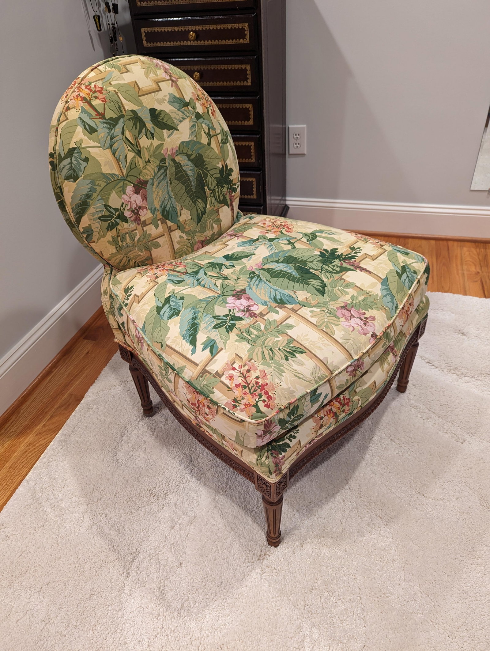 1990s Baker Furniture Louis XVI Style Slipper Chair - 5