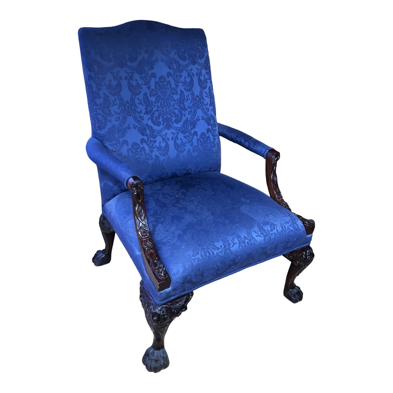 1990s Hand-Carved Mahogany Armchair by Henredon Natchez Collection (1 of 8)