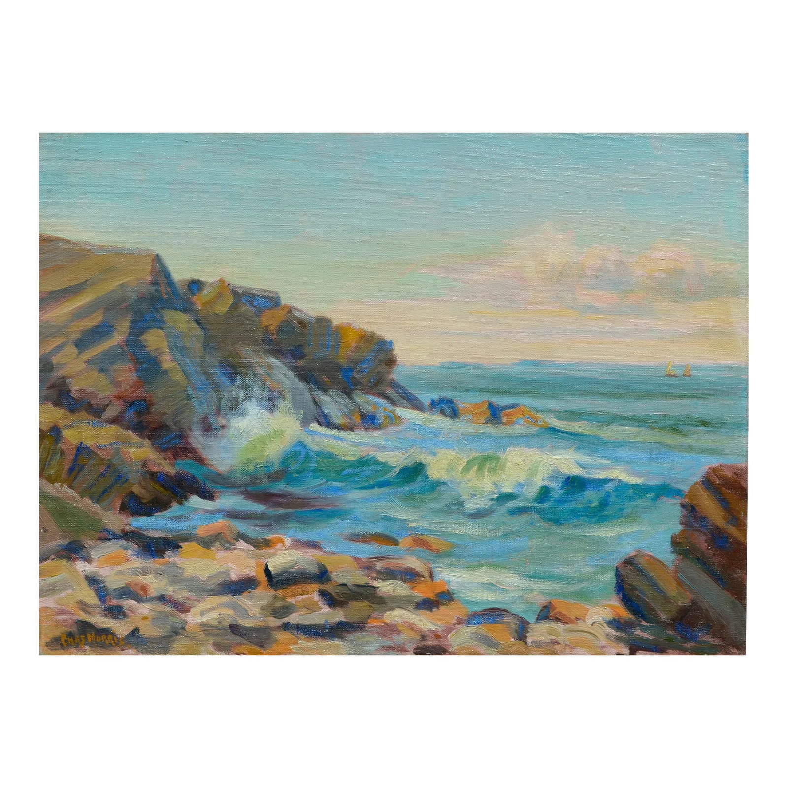 Rugged California Coast - 1930's Seascape by Charles Morris (1 of 5)