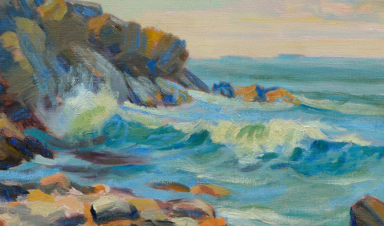 Rugged California Coast - 1930's Seascape by Charles Morris - 2