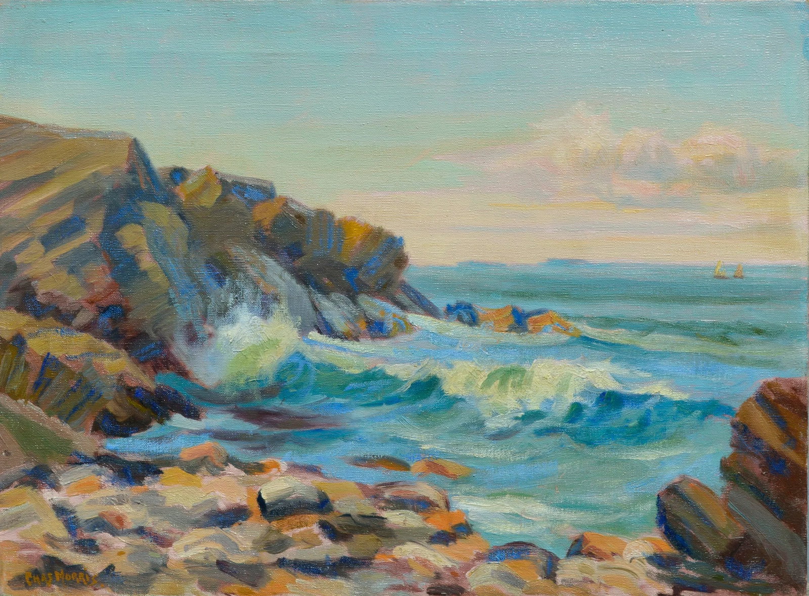 Rugged California Coast - 1930's Seascape by Charles Morris - 5
