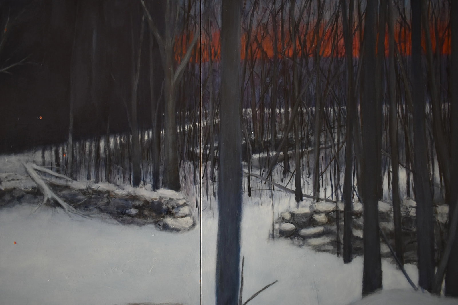 "Miles From Nowhere",Very Large Contemporary Acrylic Triptych Painting", by Stephen Remick - 11