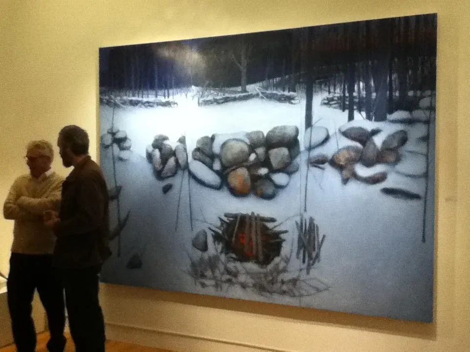"Miles From Nowhere",Very Large Contemporary Acrylic Triptych Painting", by Stephen Remick - 3