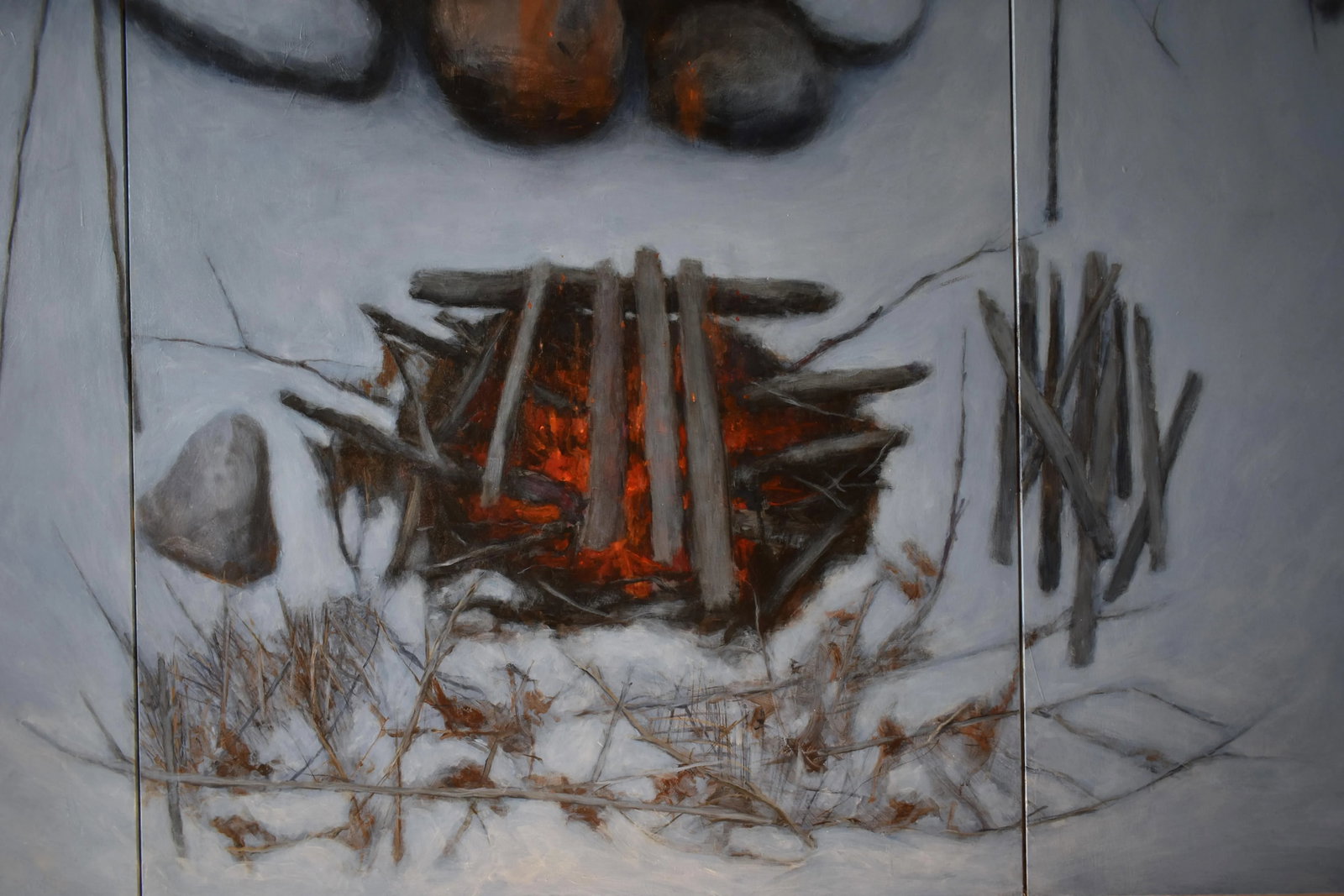 "Miles From Nowhere",Very Large Contemporary Acrylic Triptych Painting", by Stephen Remick - 8