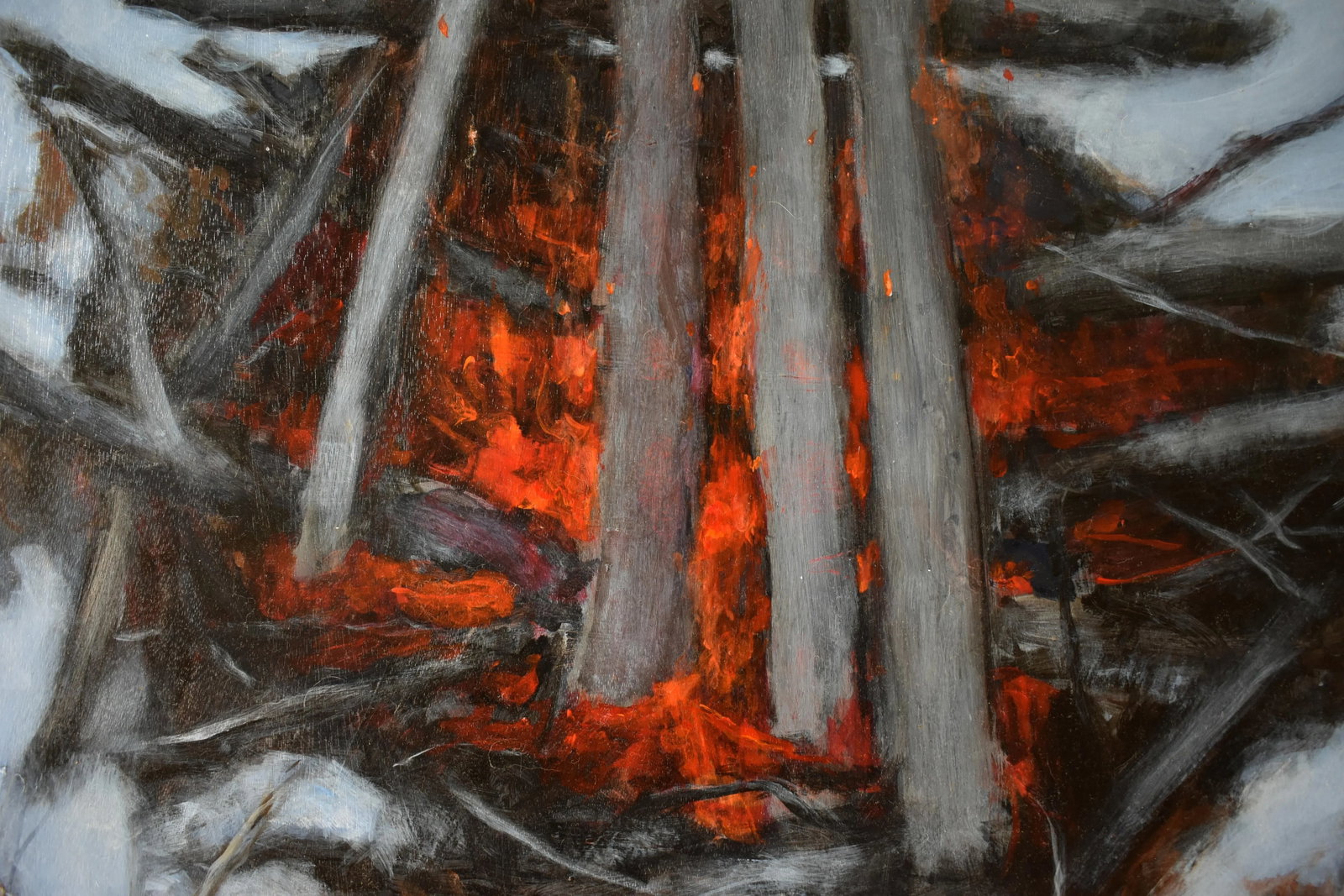 "Miles From Nowhere",Very Large Contemporary Acrylic Triptych Painting", by Stephen Remick - 9