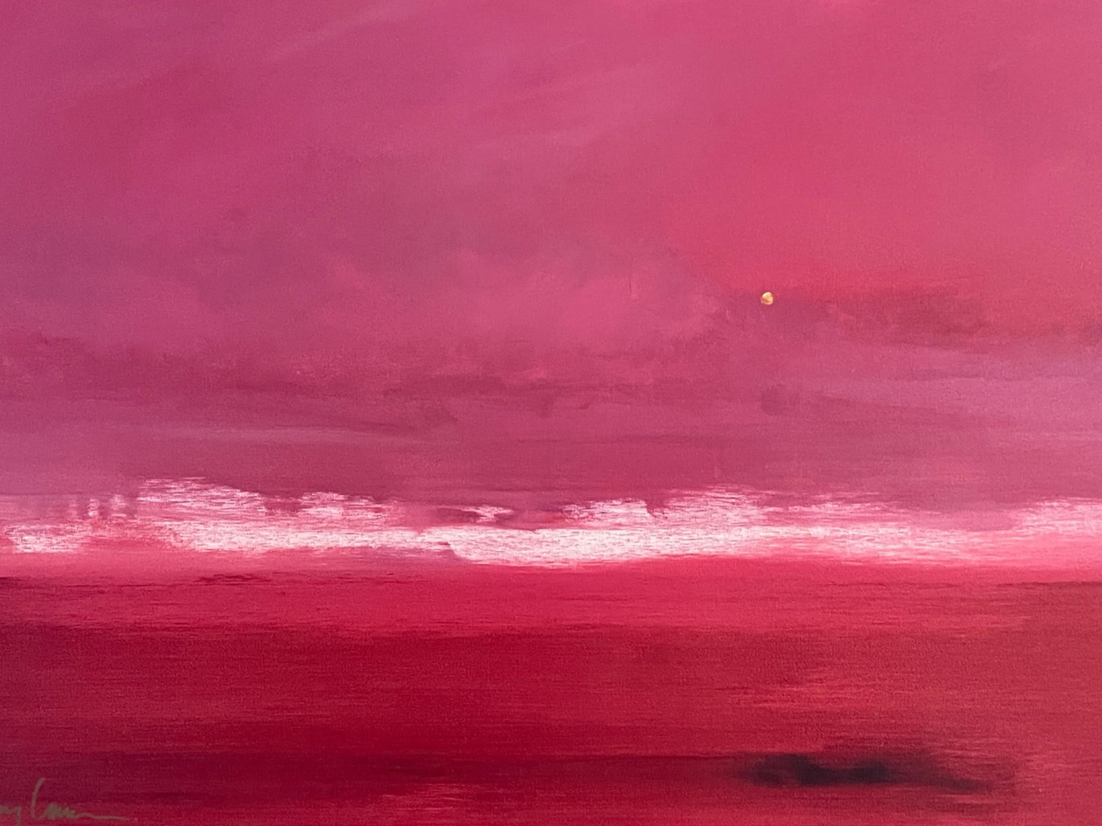 Barry Lantz Original Painting "Raspberry" Acrylic on Canvas - 3