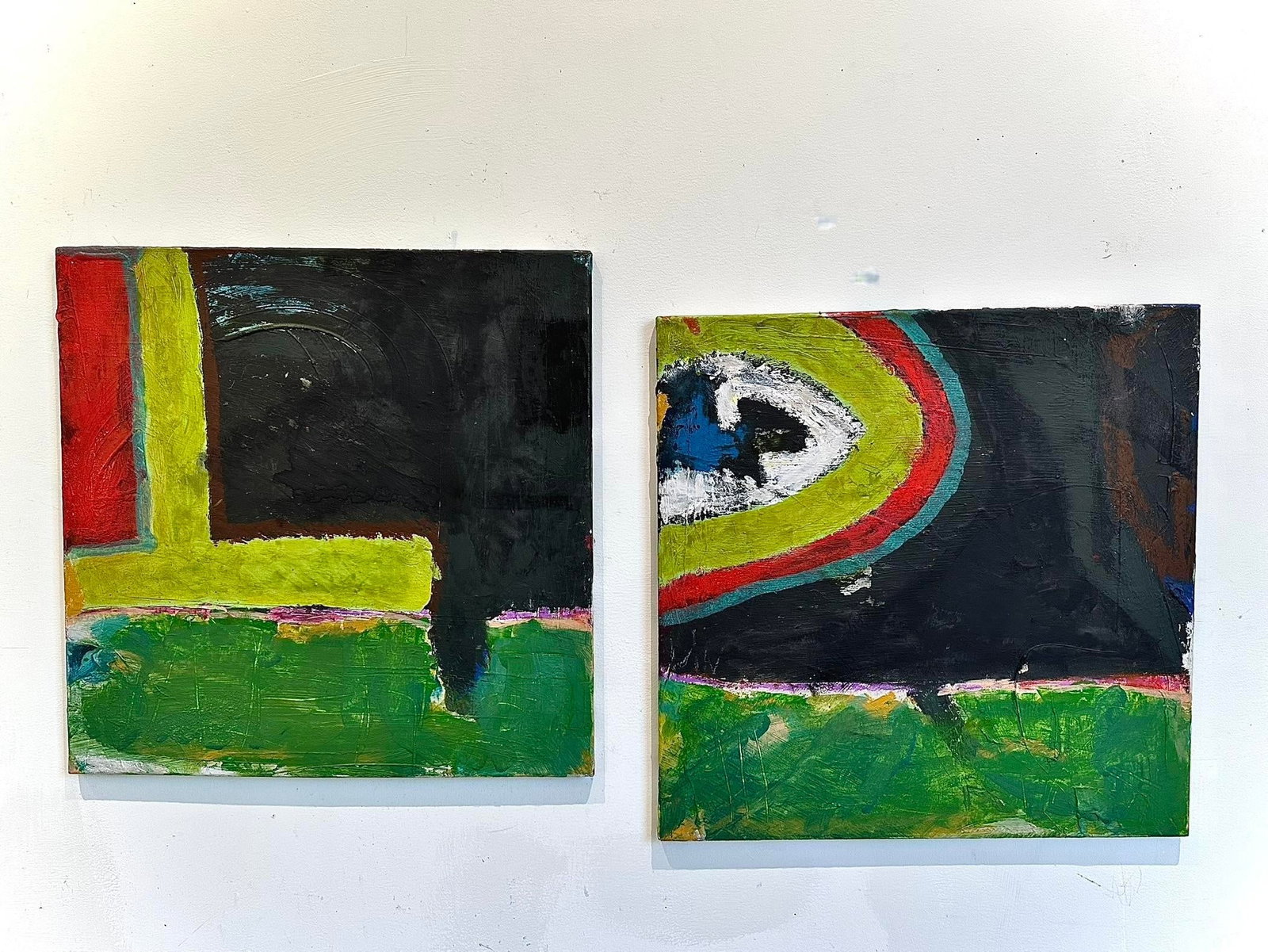 Modern Abstract Diptych on Canvas - 5