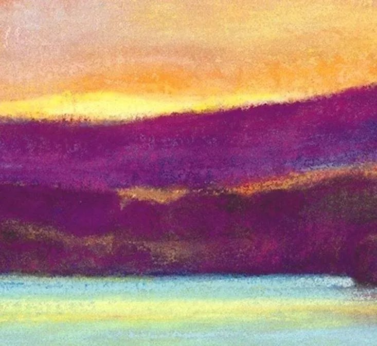"Evening Glow" Vintage Landscape Archival Giclee Print by Ken Elliott - 2