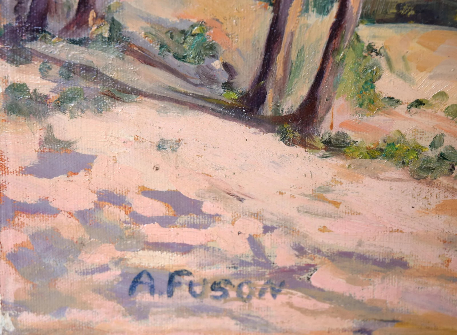 1950s Vintage California Forest and Stream Painting - 4