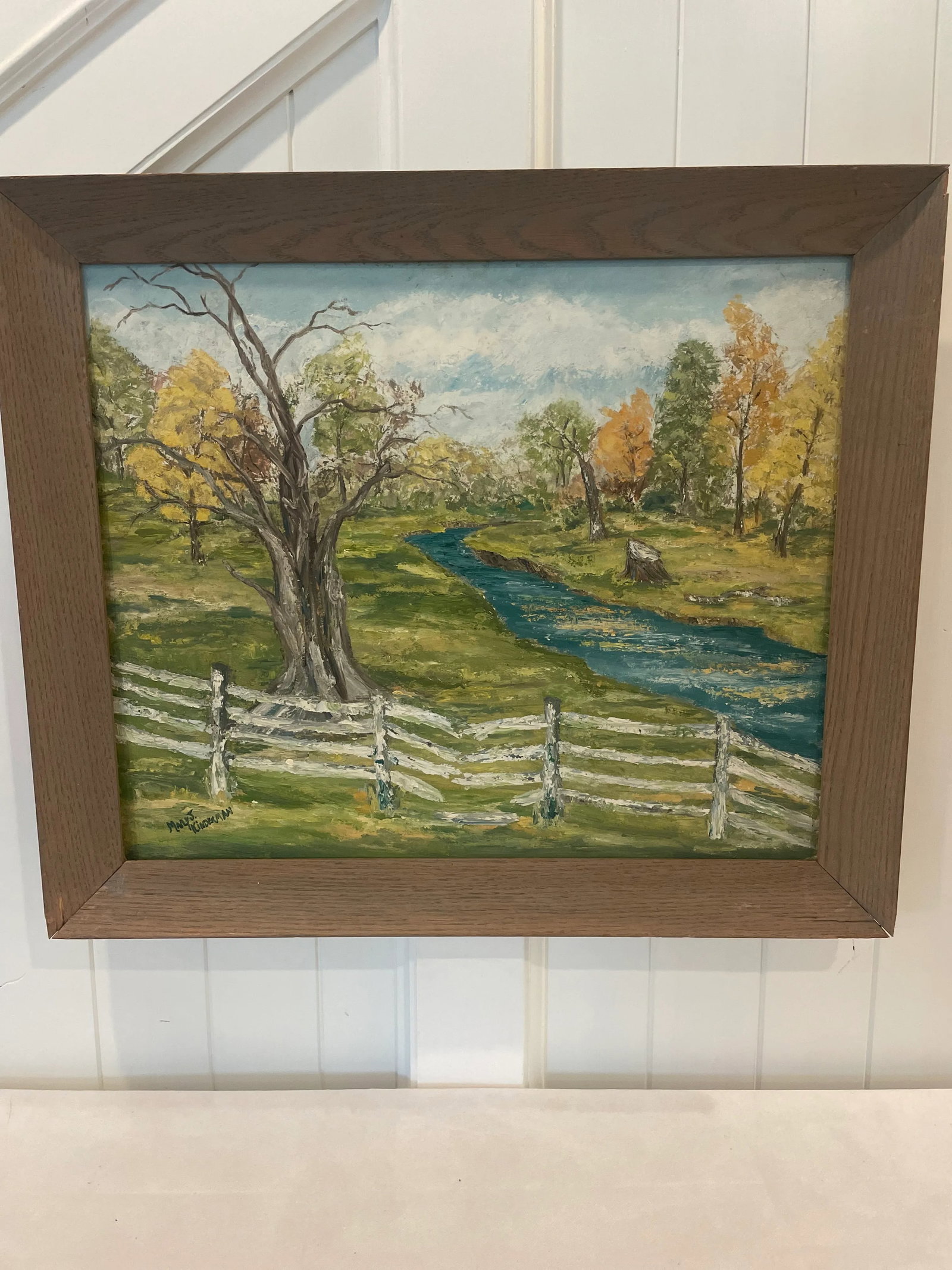 American Impressionist Landscape Painting of Kentucky Horse Farm With Rolling River - 2