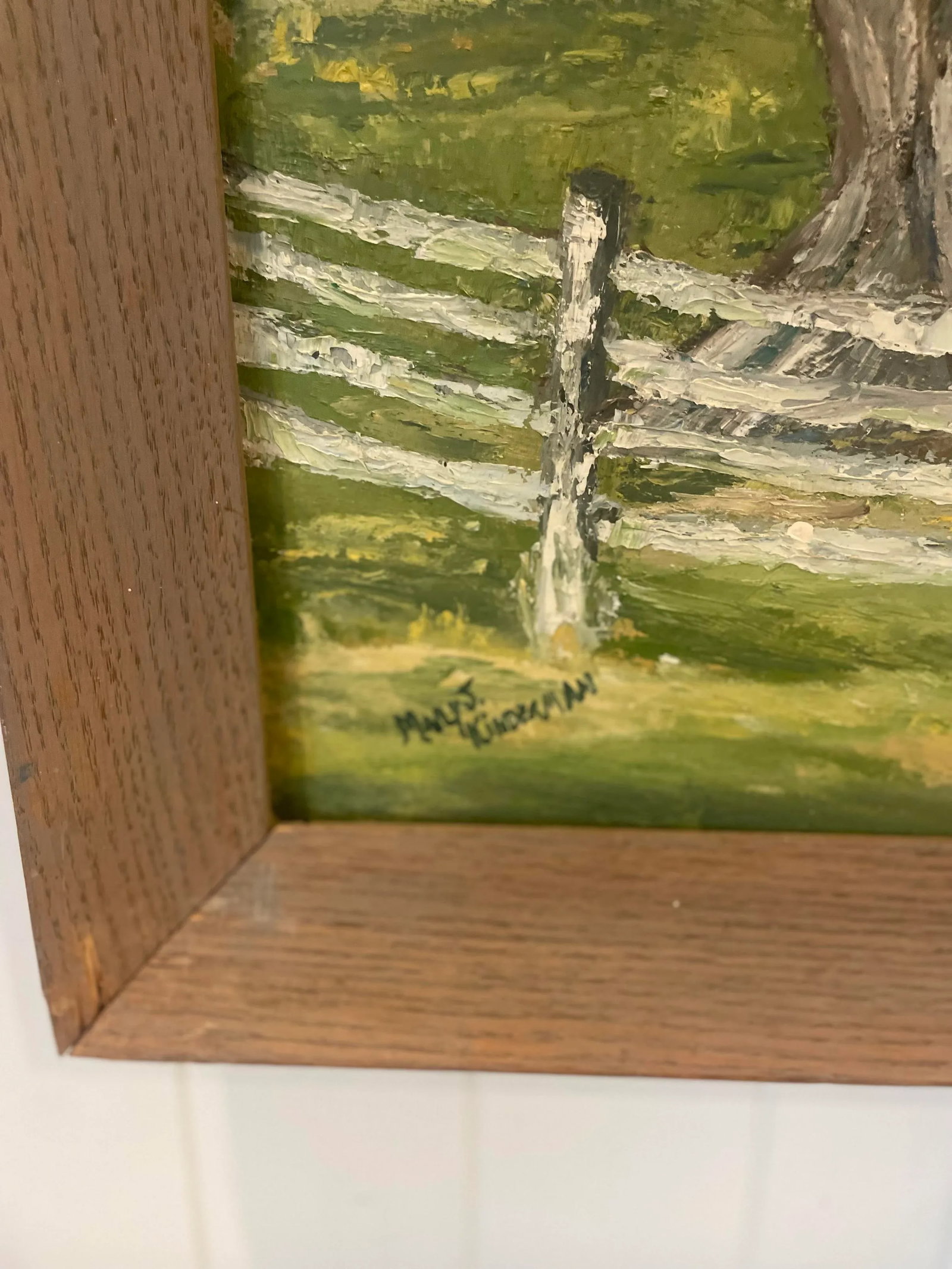American Impressionist Landscape Painting of Kentucky Horse Farm With Rolling River - 8