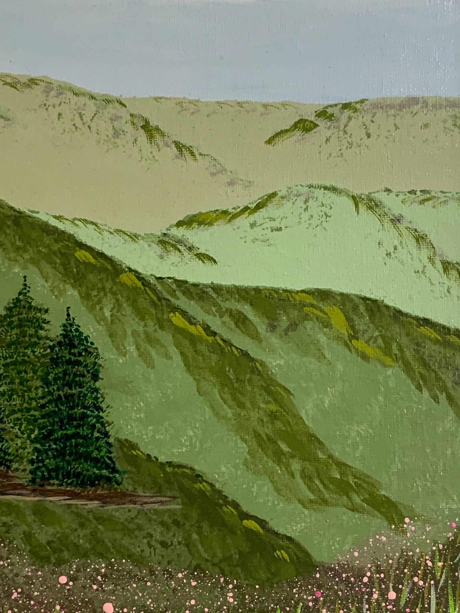 "Mountains, Trees and Wildflowers" Original Landscape Painting by Deb Bossert - 4