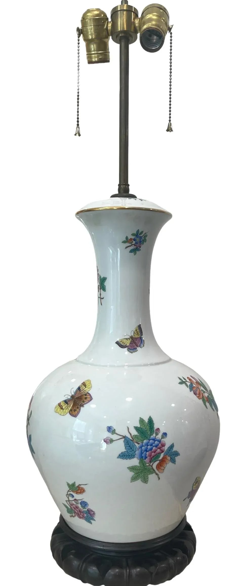 Vintage Herend Queen Victoria Lamp - 12