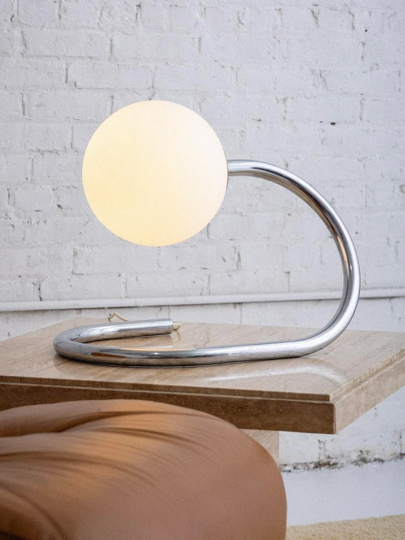 Stilux Chrome and Glass Table Lamp - 2