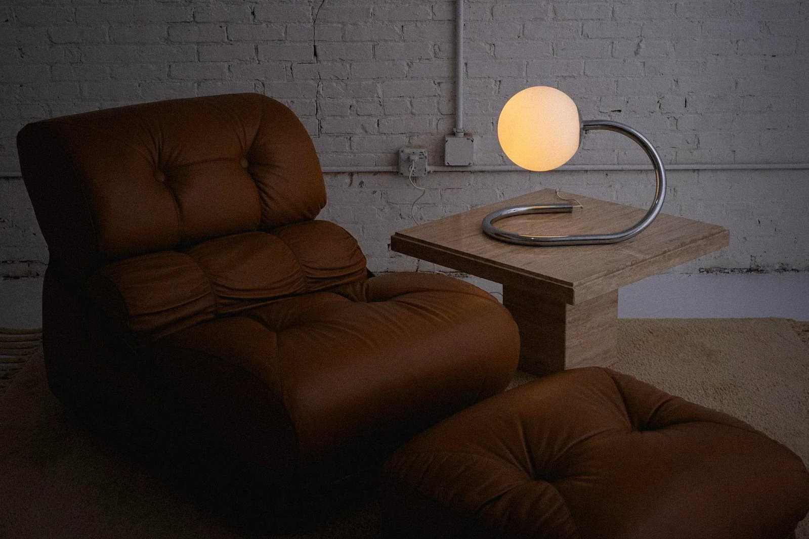 Stilux Chrome and Glass Table Lamp - 4