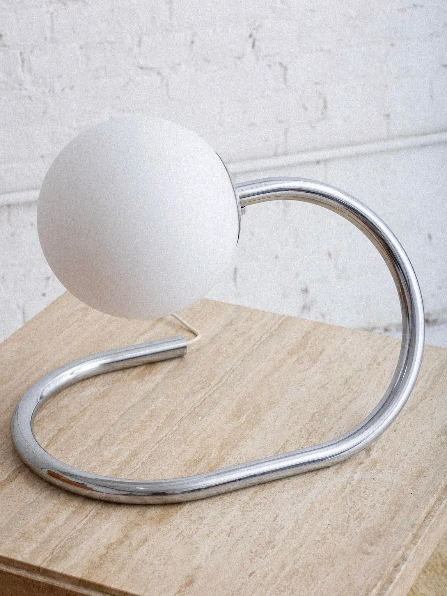 Stilux Chrome and Glass Table Lamp - 7