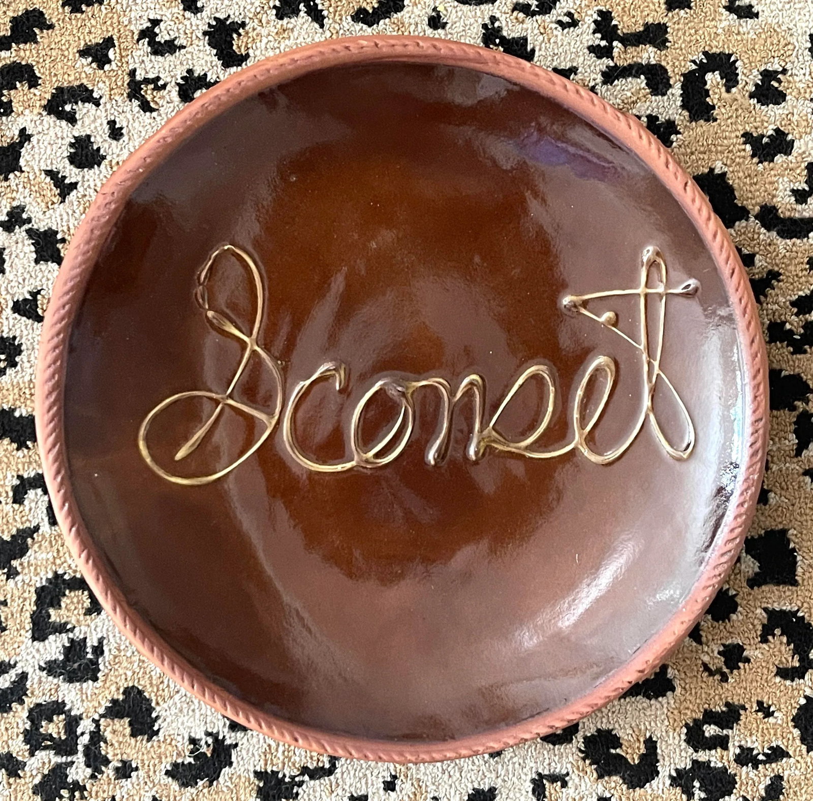 Antique Nantucket Redware Pottery Plates - Set/3 - 5