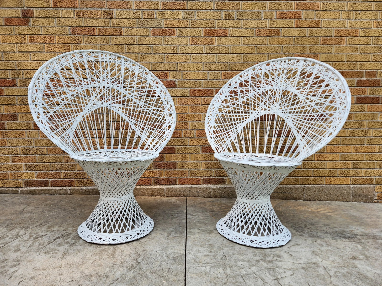1950s Woodard Spun Fiberglass Peacock Chair Set - 3 Pieces - 6