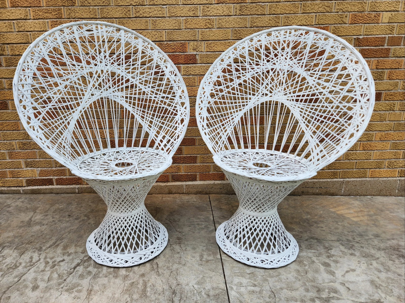 1950s Woodard Spun Fiberglass Peacock Chair Set - 3 Pieces - 8