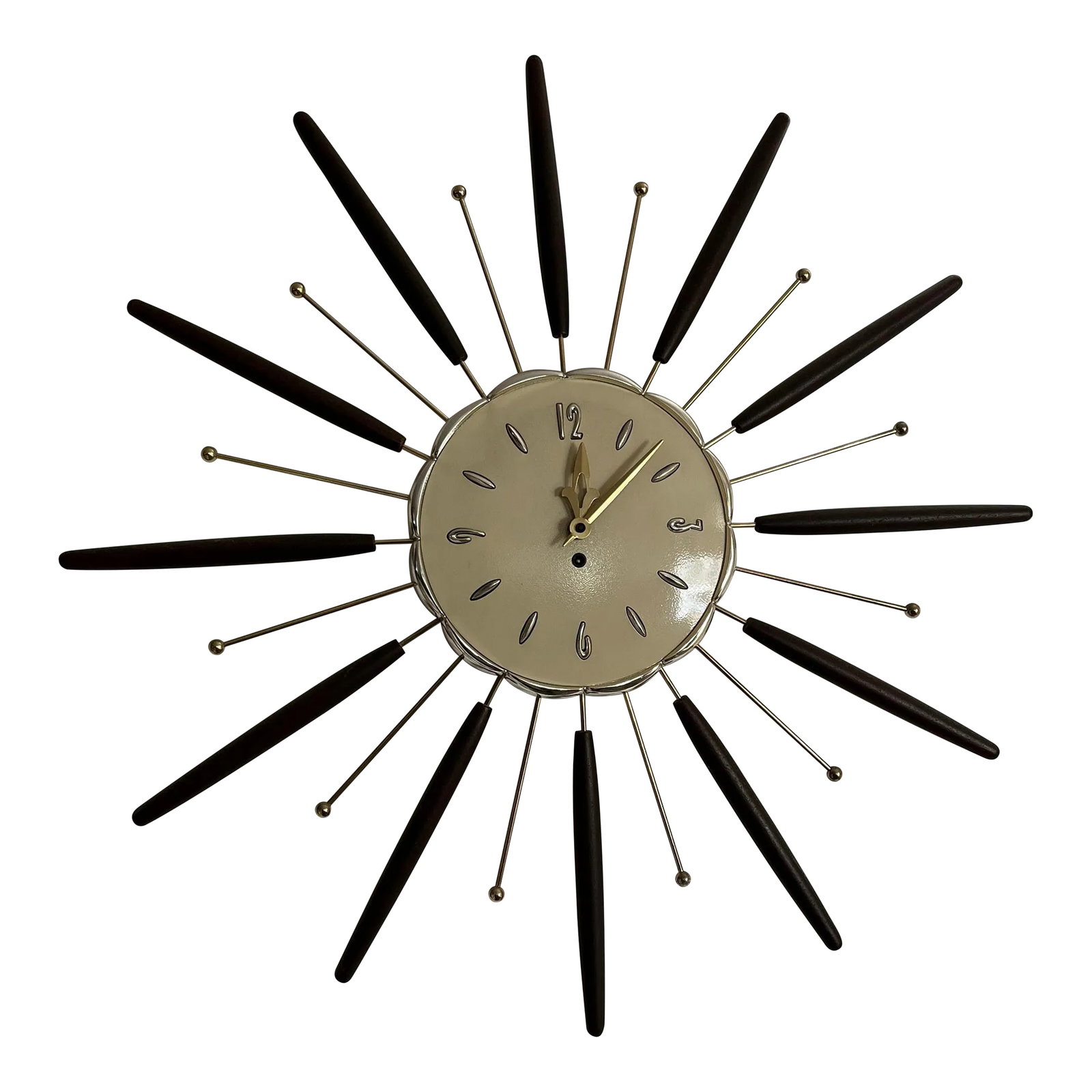 Vintage Mid Century Modern Lux Starburst Wall Clock (1 of 3)
